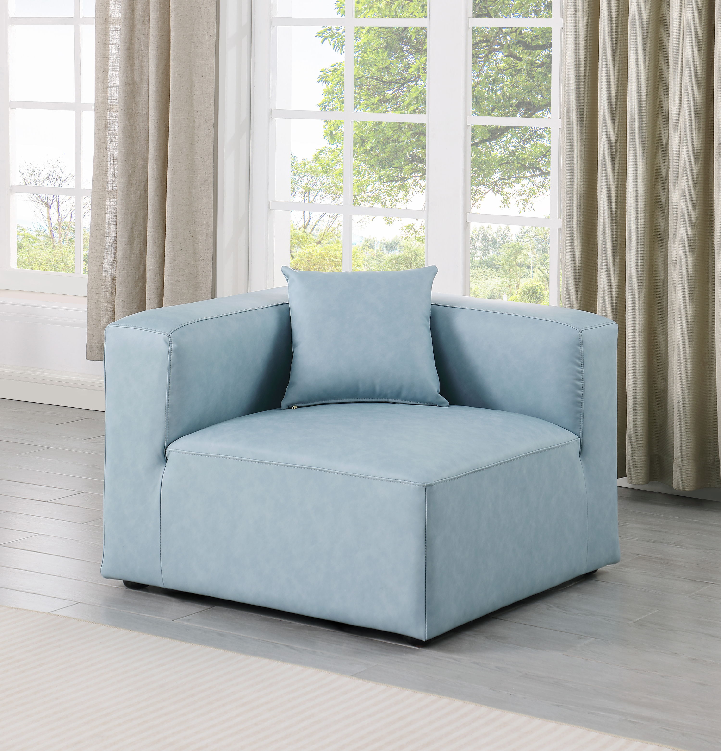 Cube - Corner Chair - Light Blue