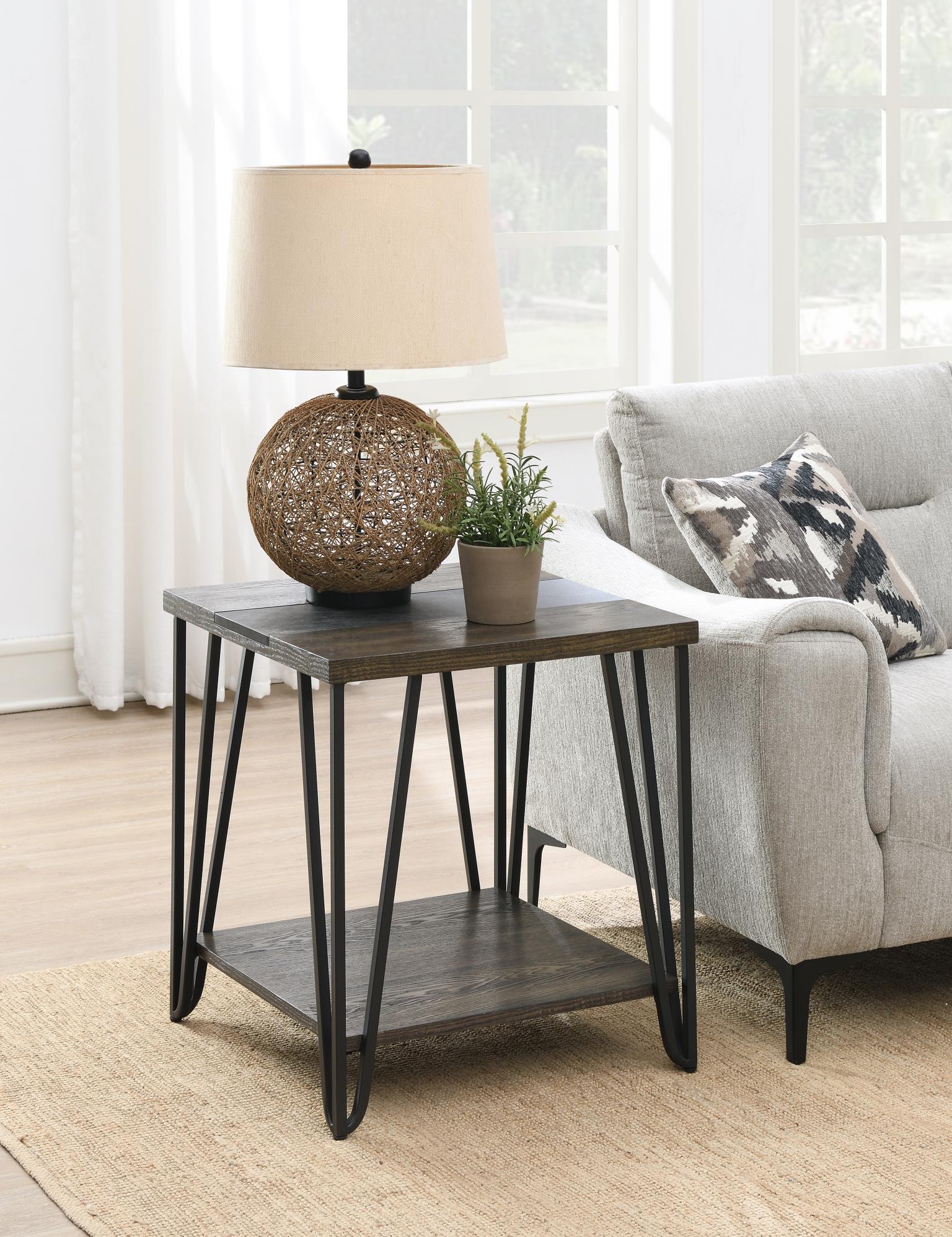 T114 - End Table - Dark Brown