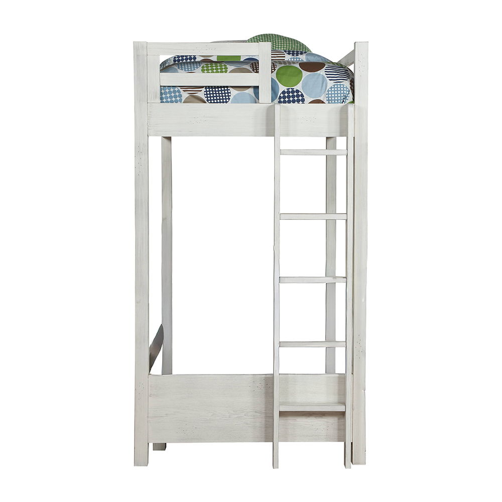 Celerina - Twin Loft Bed - Weathered White, white, view 3