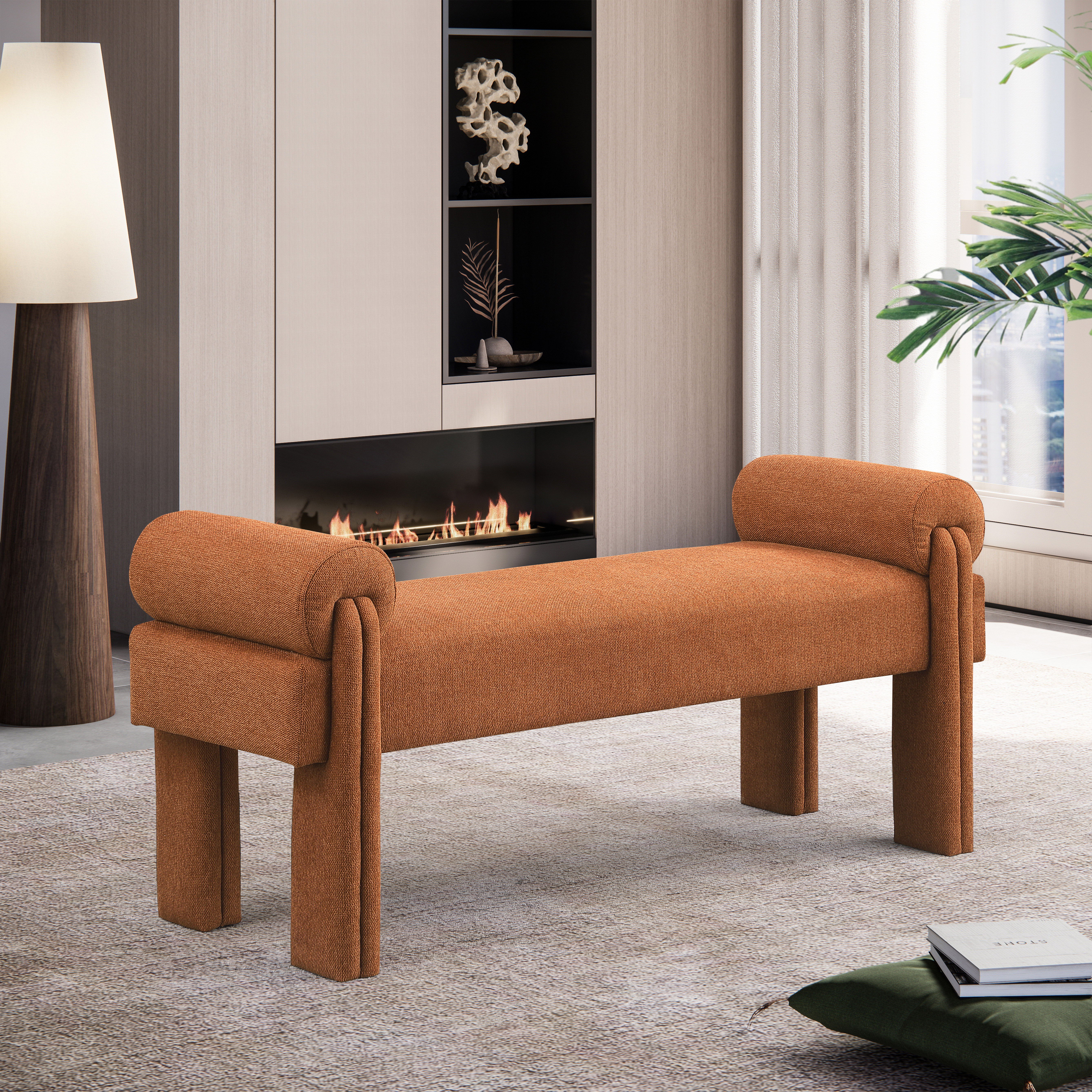 Stefano - Bench - Cognac