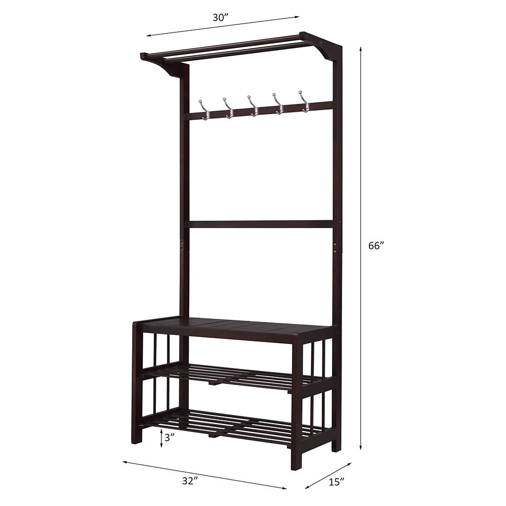 Pieria - Hall Tree - Espresso, dark brown, view 2