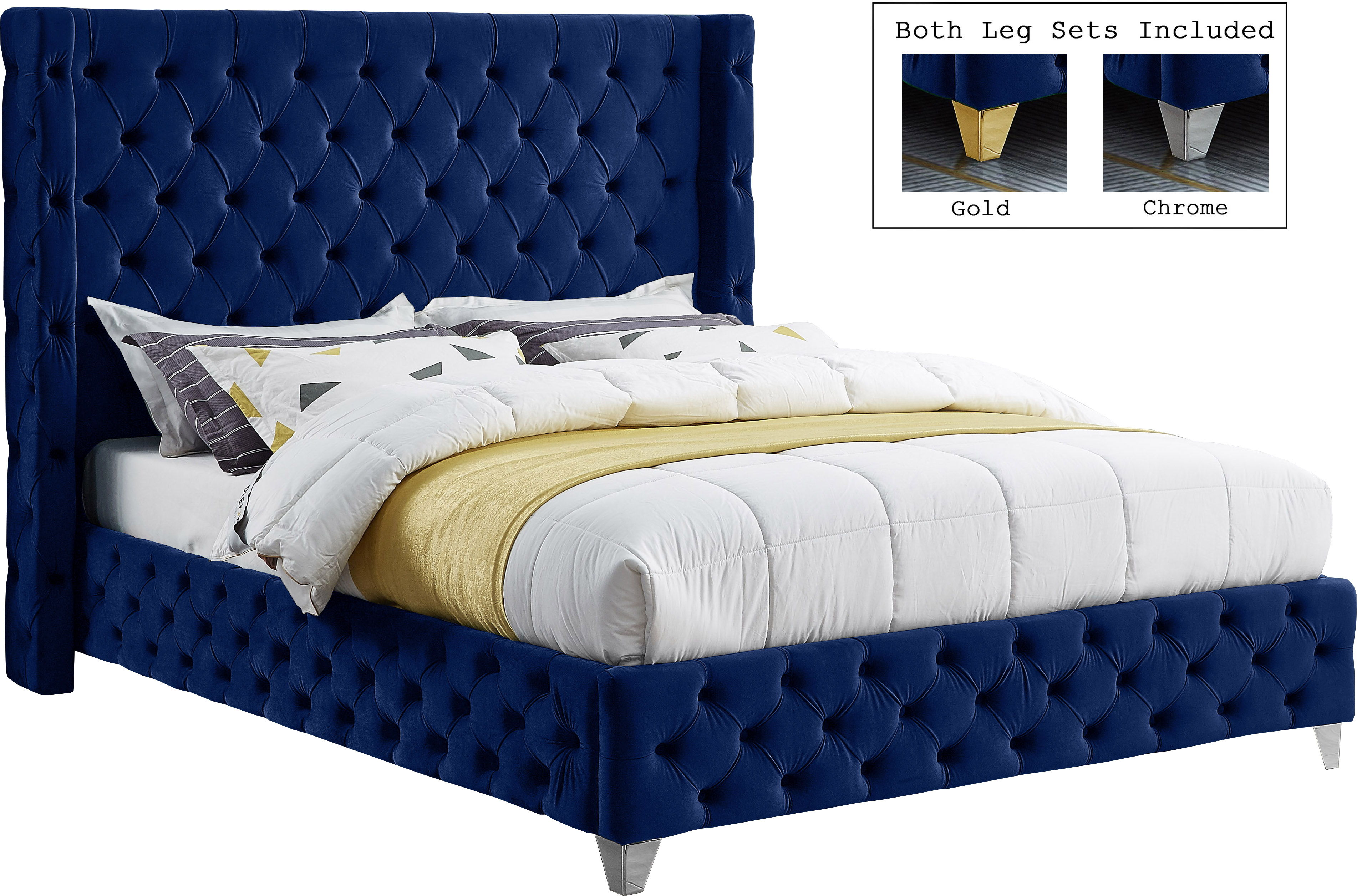 Savan - Queen Bed - Navy
