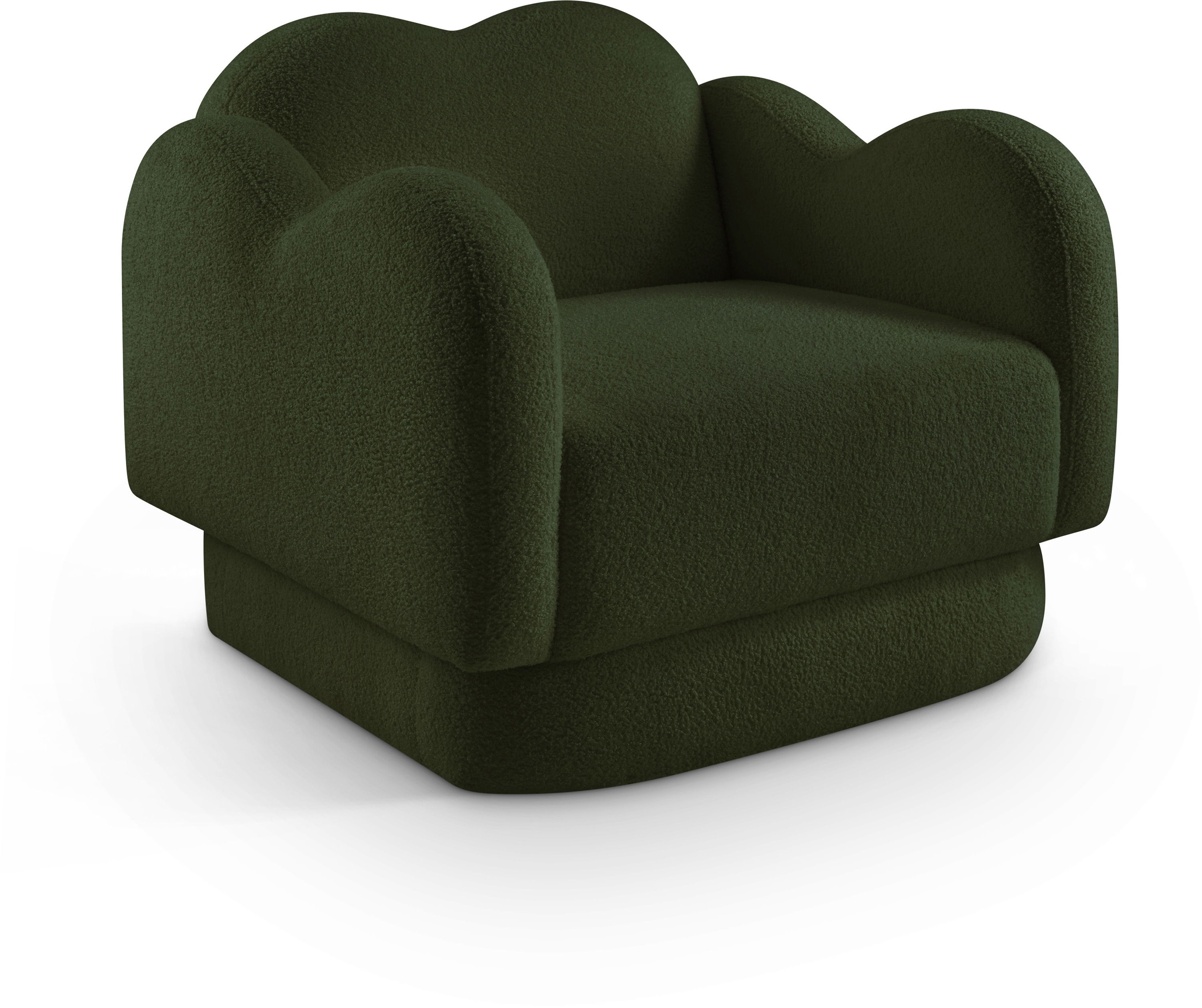 Bloom - Teddy Fabric Chair - Green