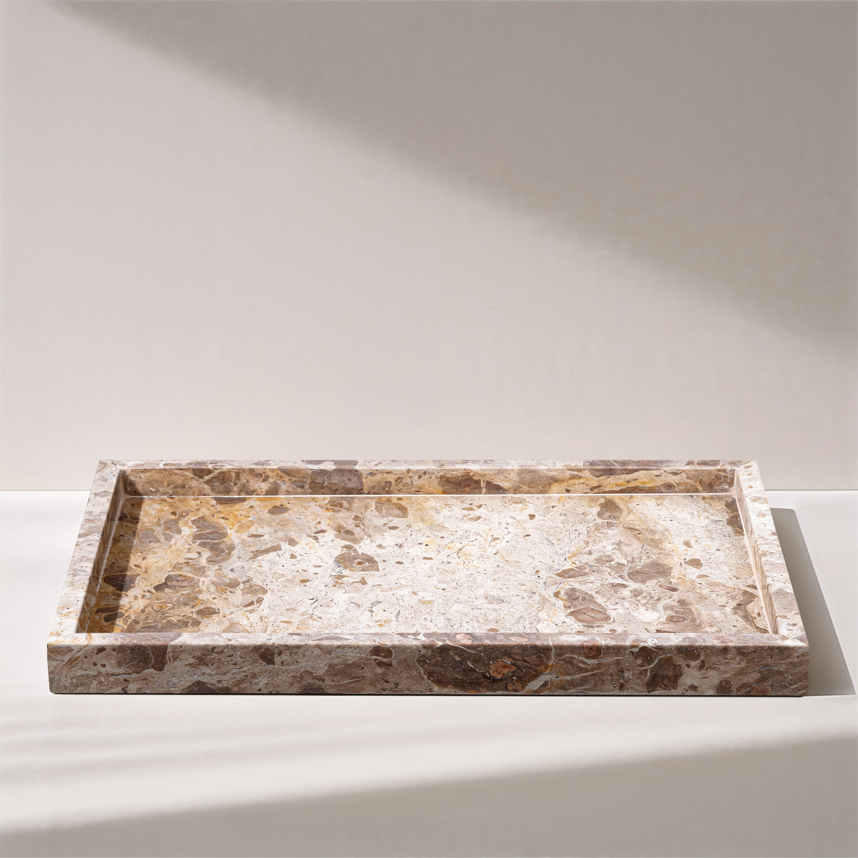 Barletta - Marble Rectangular Tray - Beige