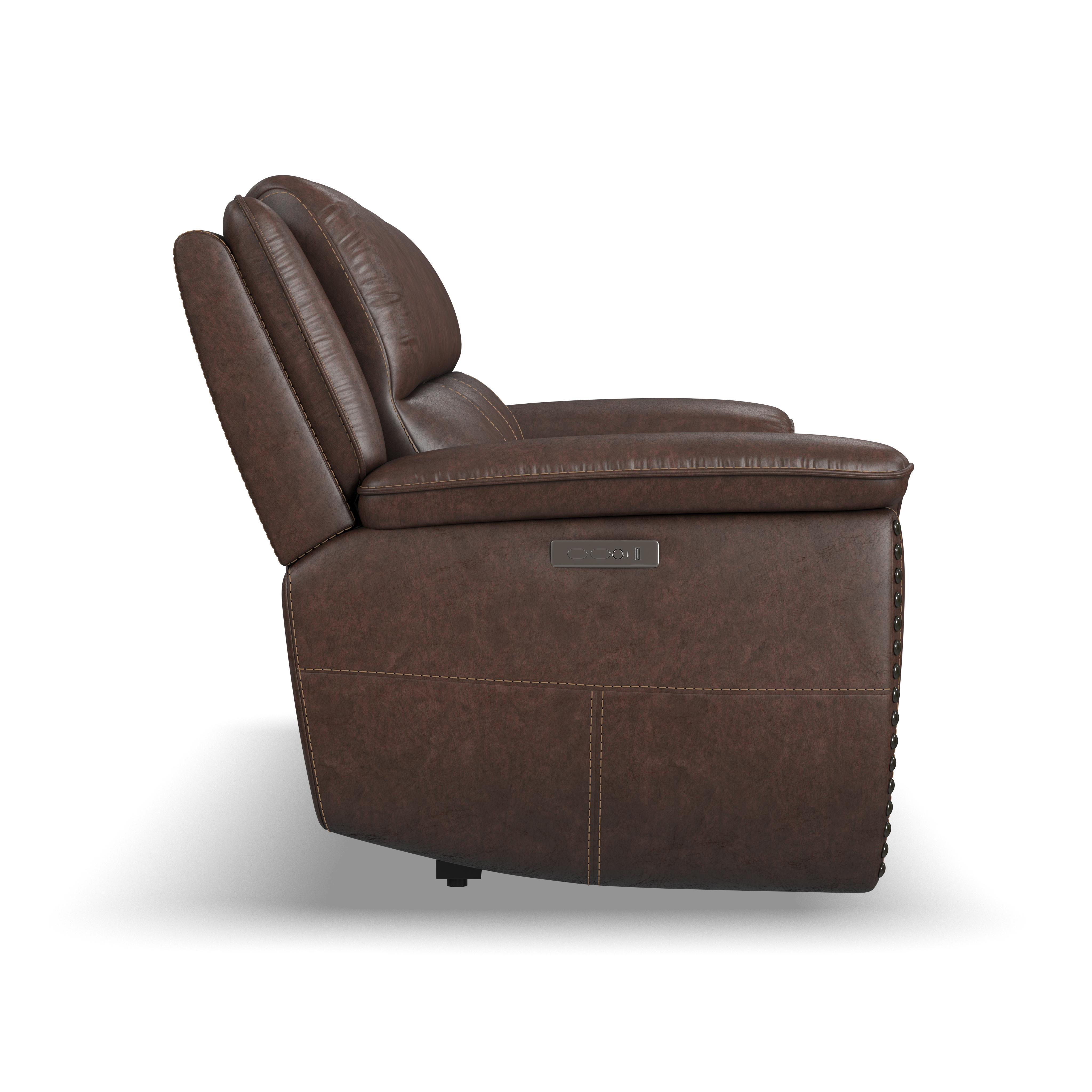 Beau - Power Reclining Sofa With Power Headrests - Sable, dark brown, view 3