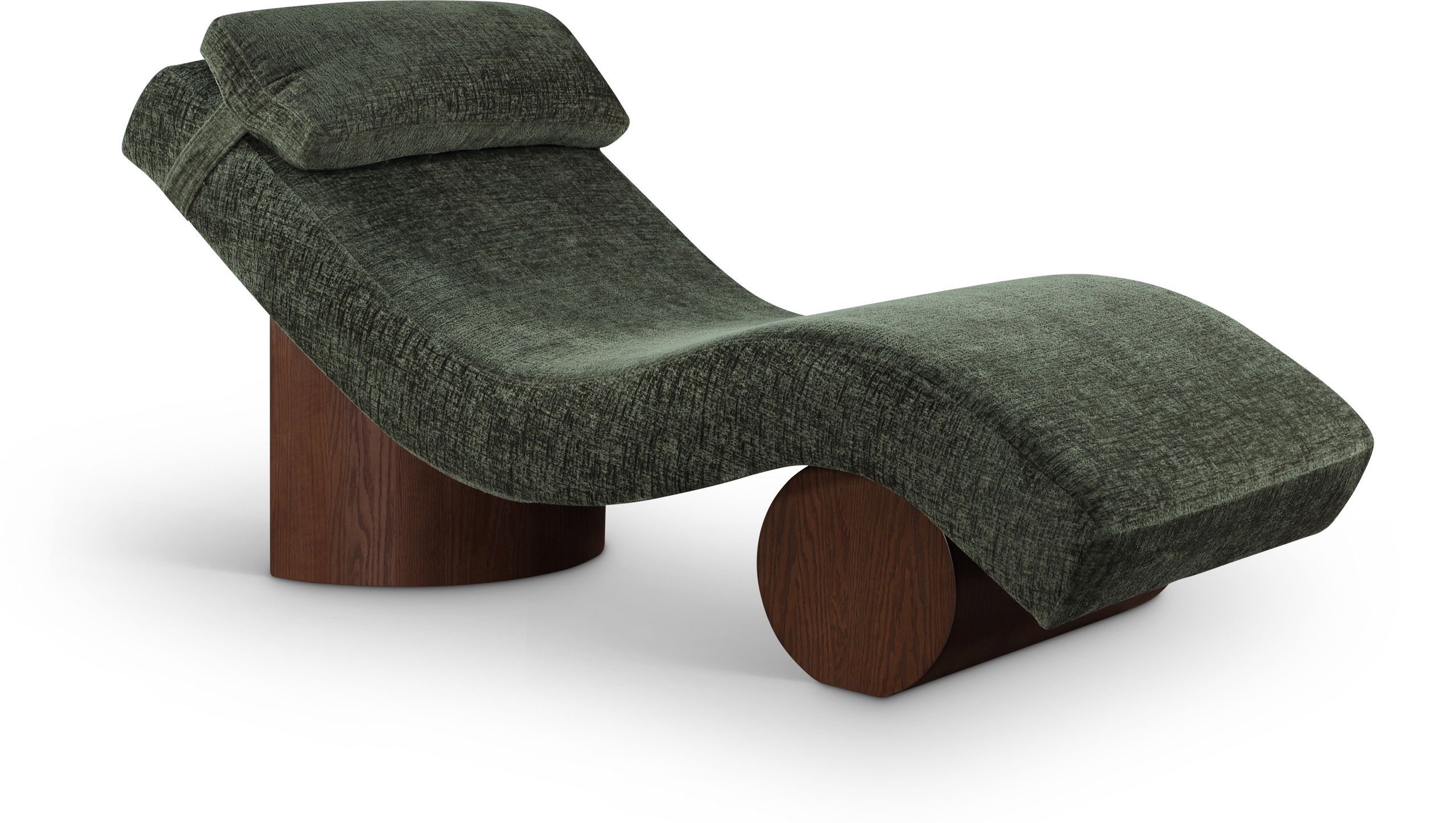 Marcella - Fabric Upholstered Chaise Lounge - Green