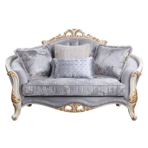 Galelvith - Loveseat With 4 Pillows - Gray Fabric, gray, view 2