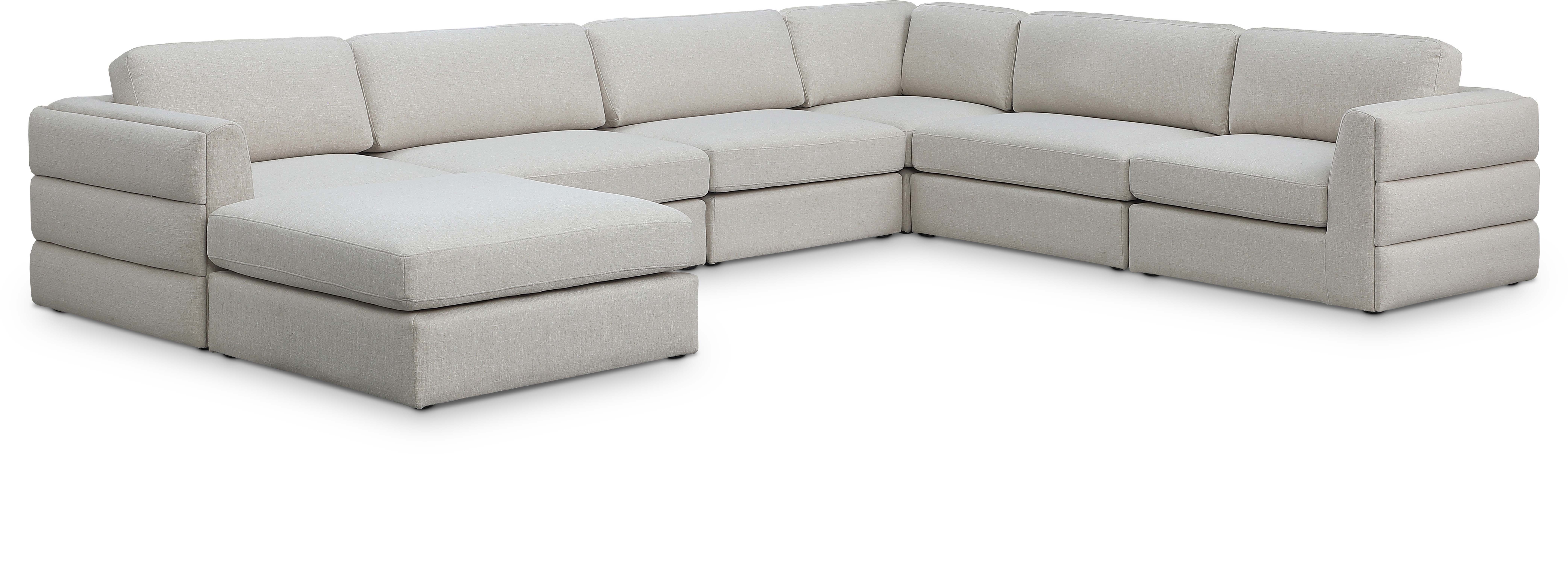 Beckham - 7 Piece Modular Sectional With Chaise - Beige