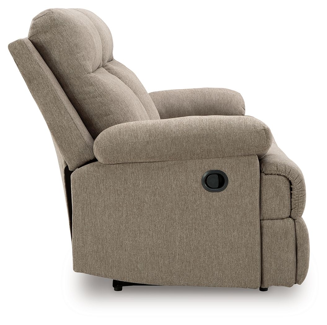 Ashley Furniture Side-Swipe - Reclining Sofa With Drop Down Table - Mocha - Image 6