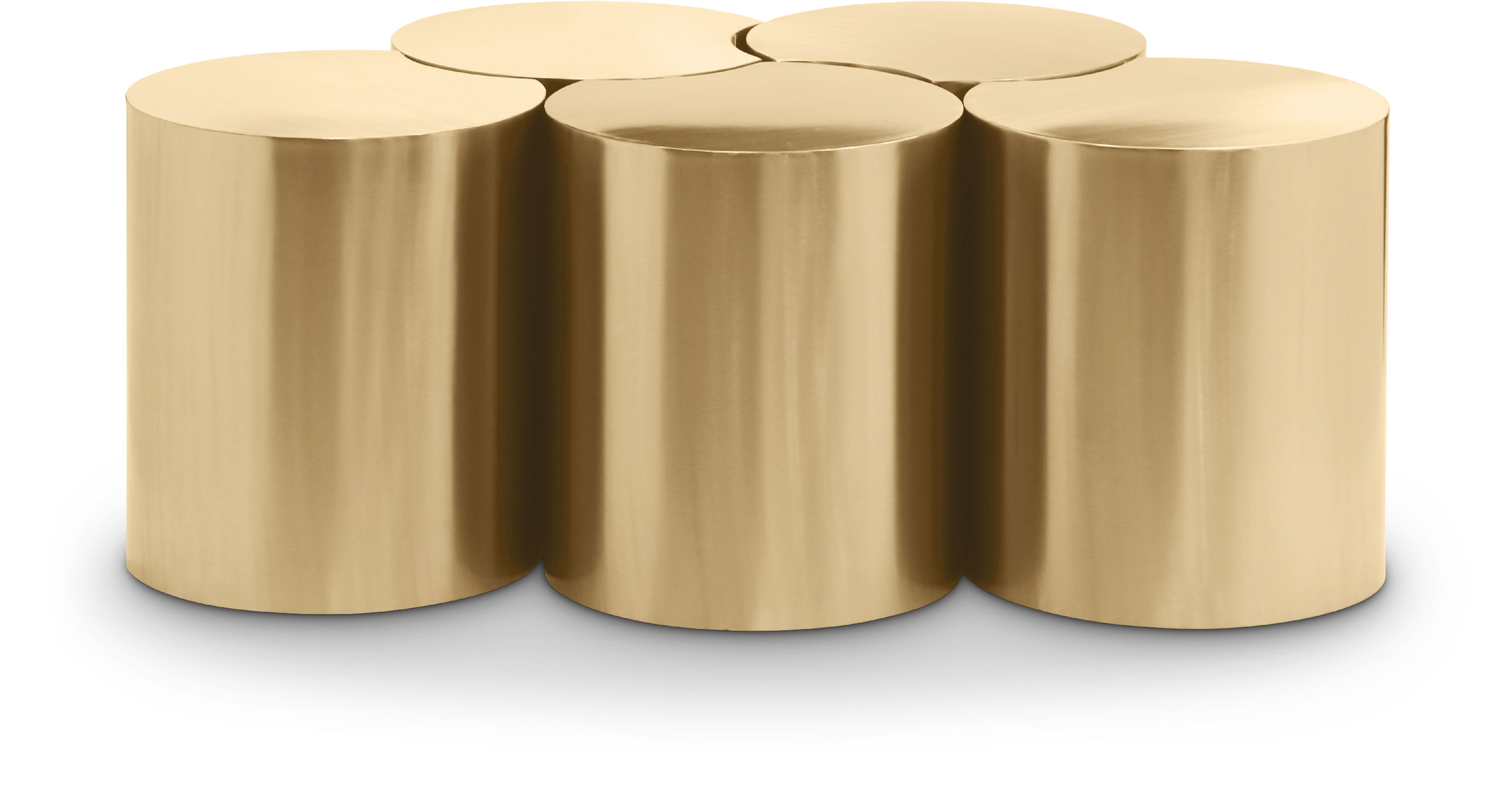 Dimple - 18" 5 Piece Modular Coffee Table - Gold