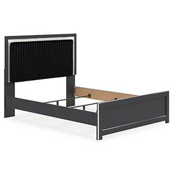 Zuraleus – Queen Upholstered Panel Headboard – Black