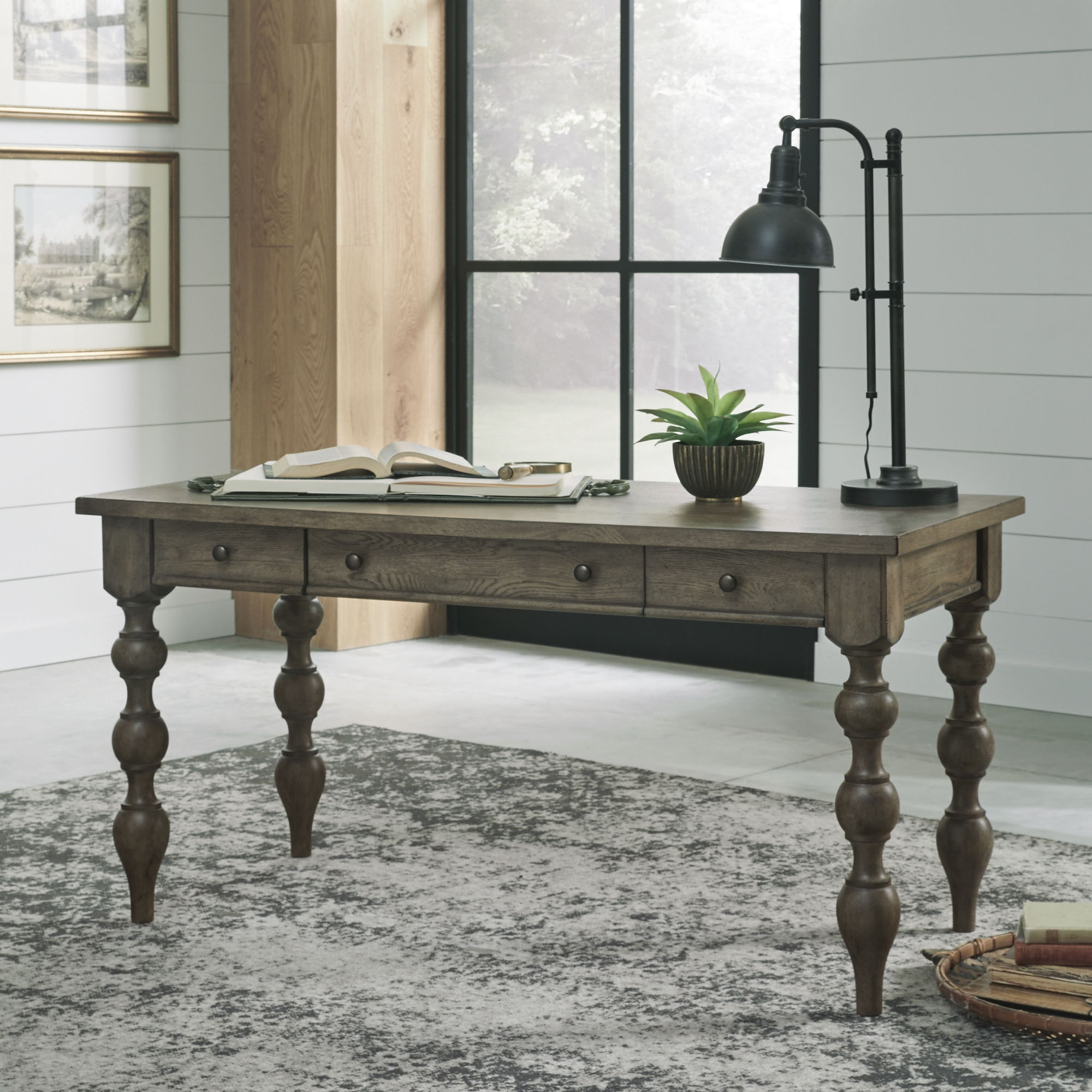 Liberty Furniture Americana Farmhouse - Writing Desk - Light Brown