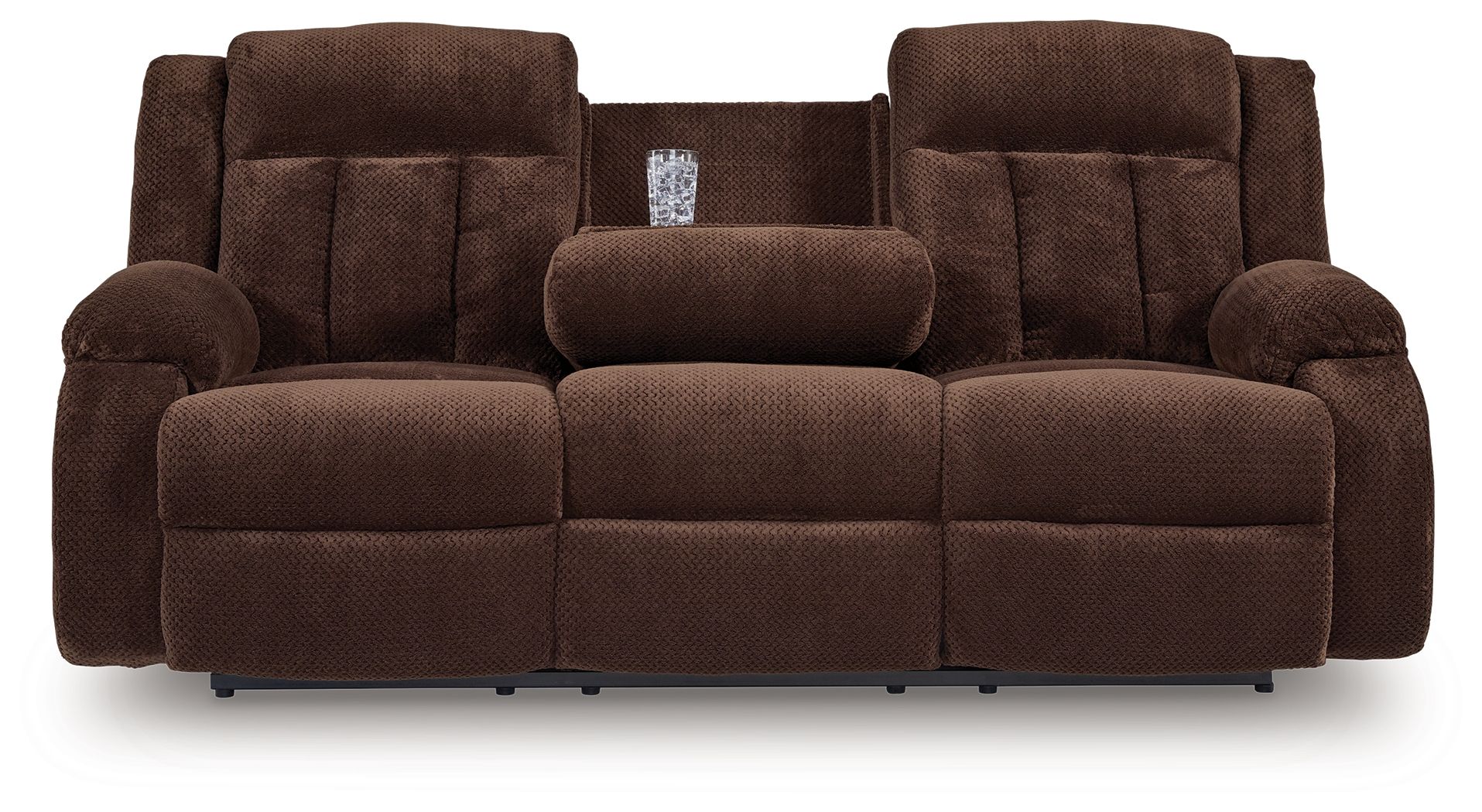Ashley Furniture Free Wake - Reclining Power Sofa With Drop Down Table - Chocolate - Image 4