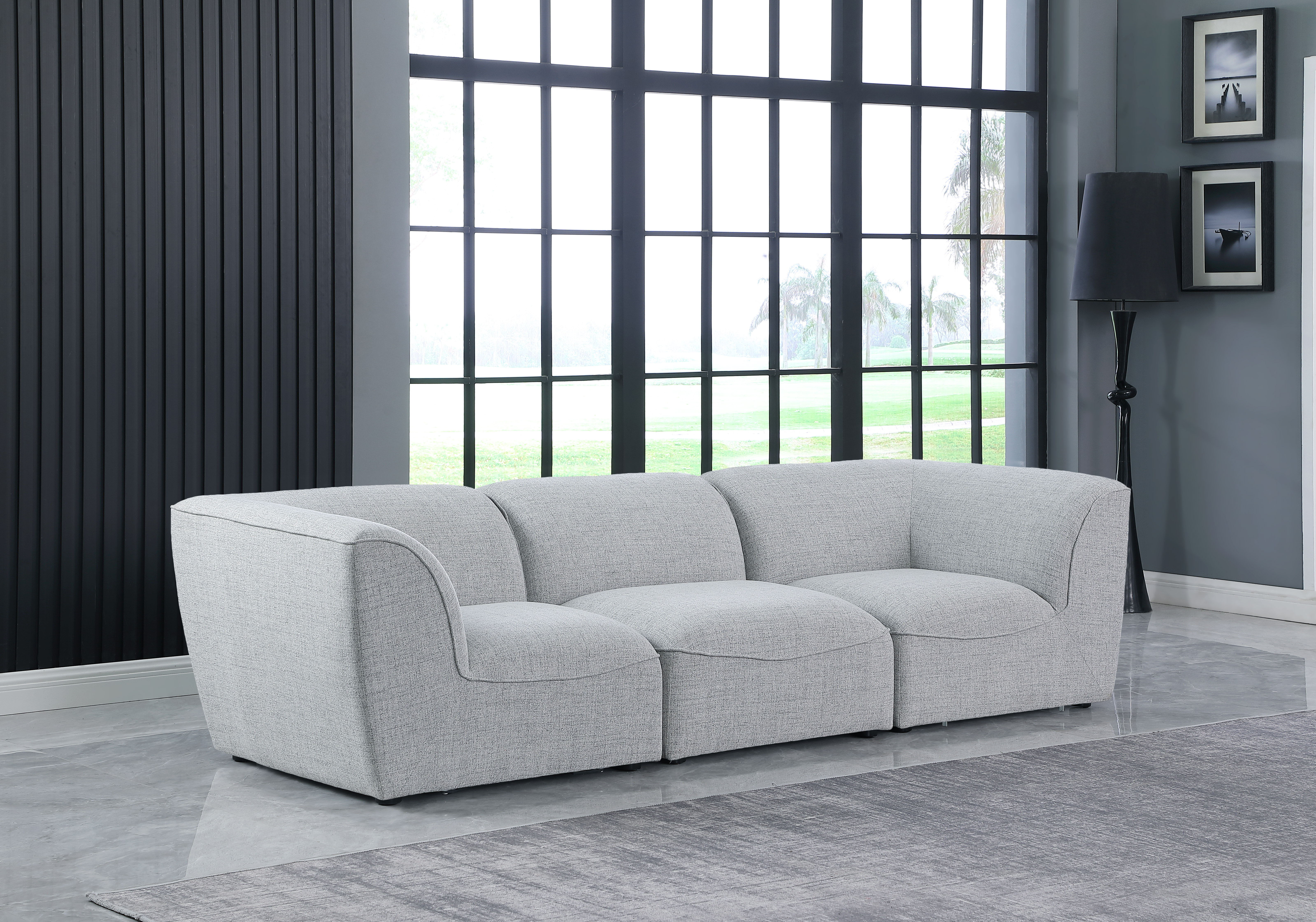 Miramar - 3 Piece Modular Sofa - Gray
