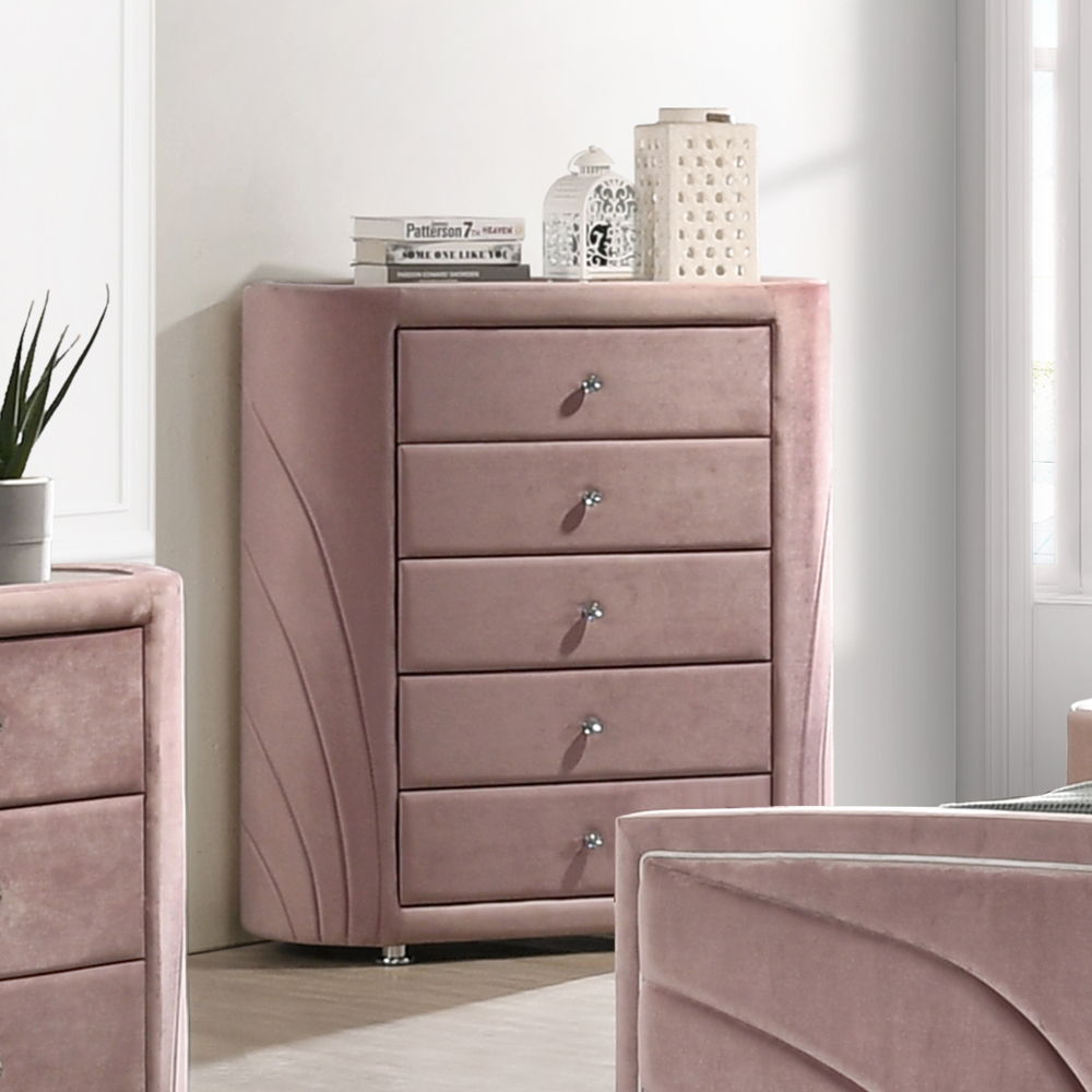 Salonia - Chest - Pink Velvet, pink