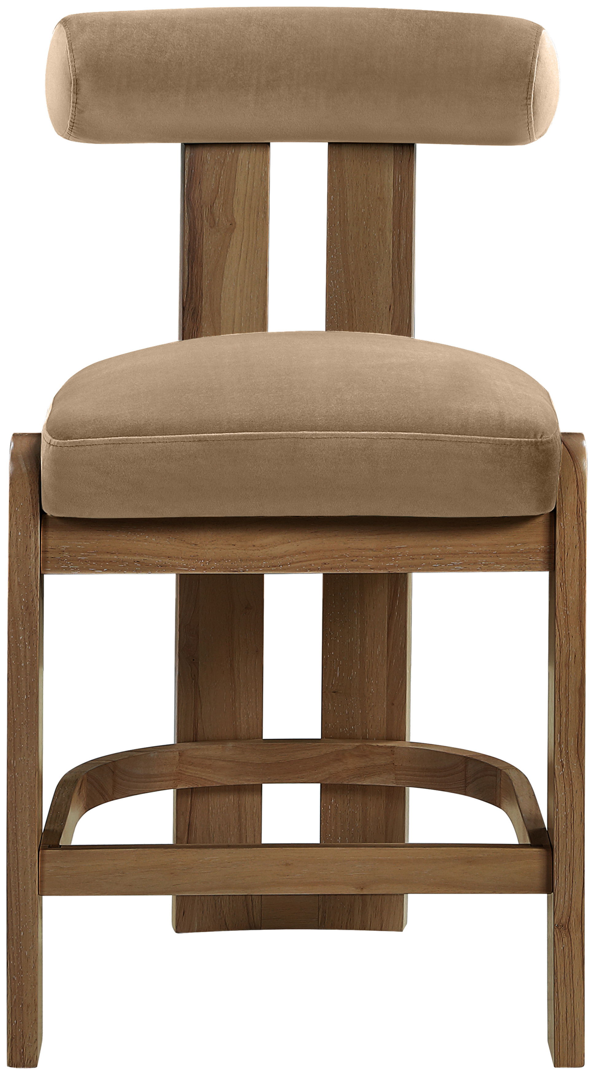 Arienzo - Velvet Upholstered Counter Stool (Set of 2) - Beige
