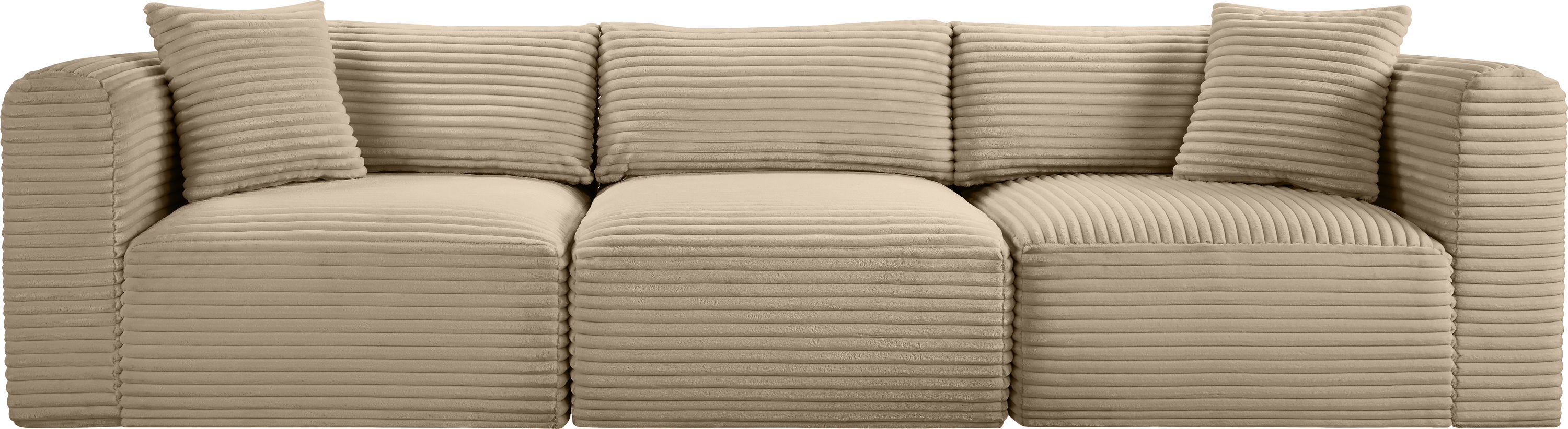Shaggy - 3 Piece Modular Sofa - Taupe