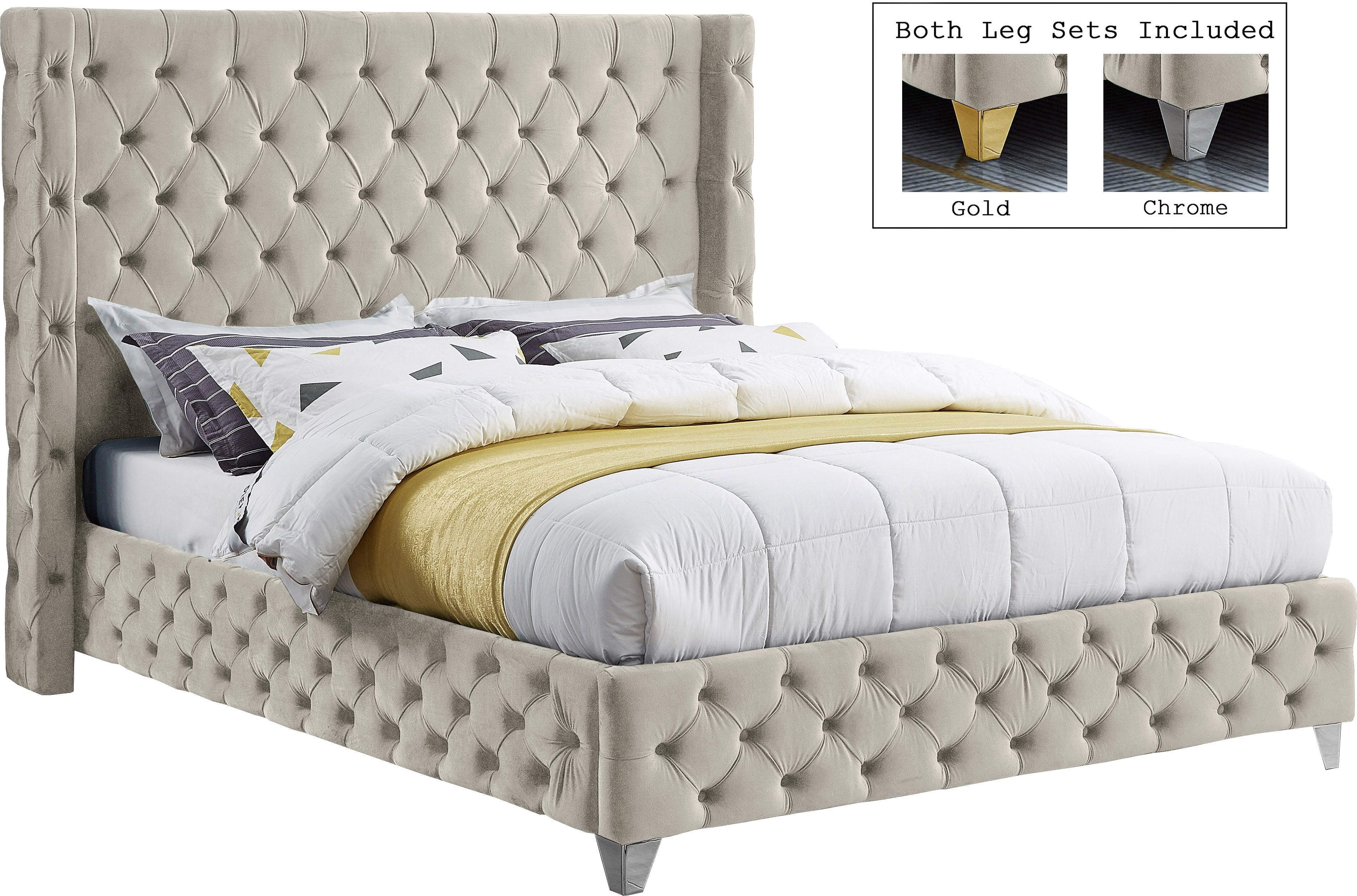 Savan - Queen Bed - Cream