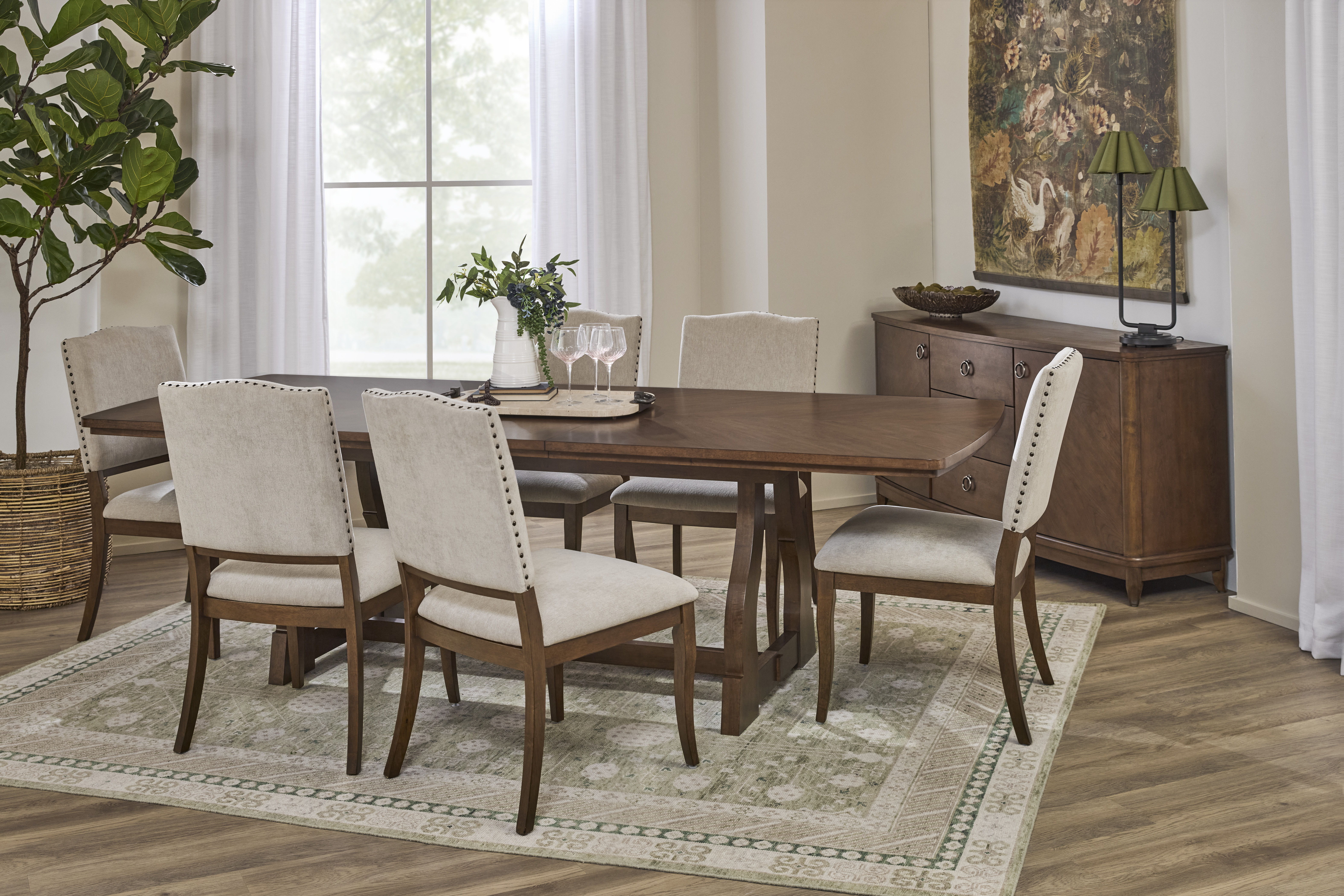 Bellevue - Rectangular Dining Table, dark brown, view 7