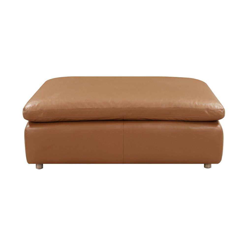 Brighton - Ottoman - Brown Top Grain Leather, light brown, view 5