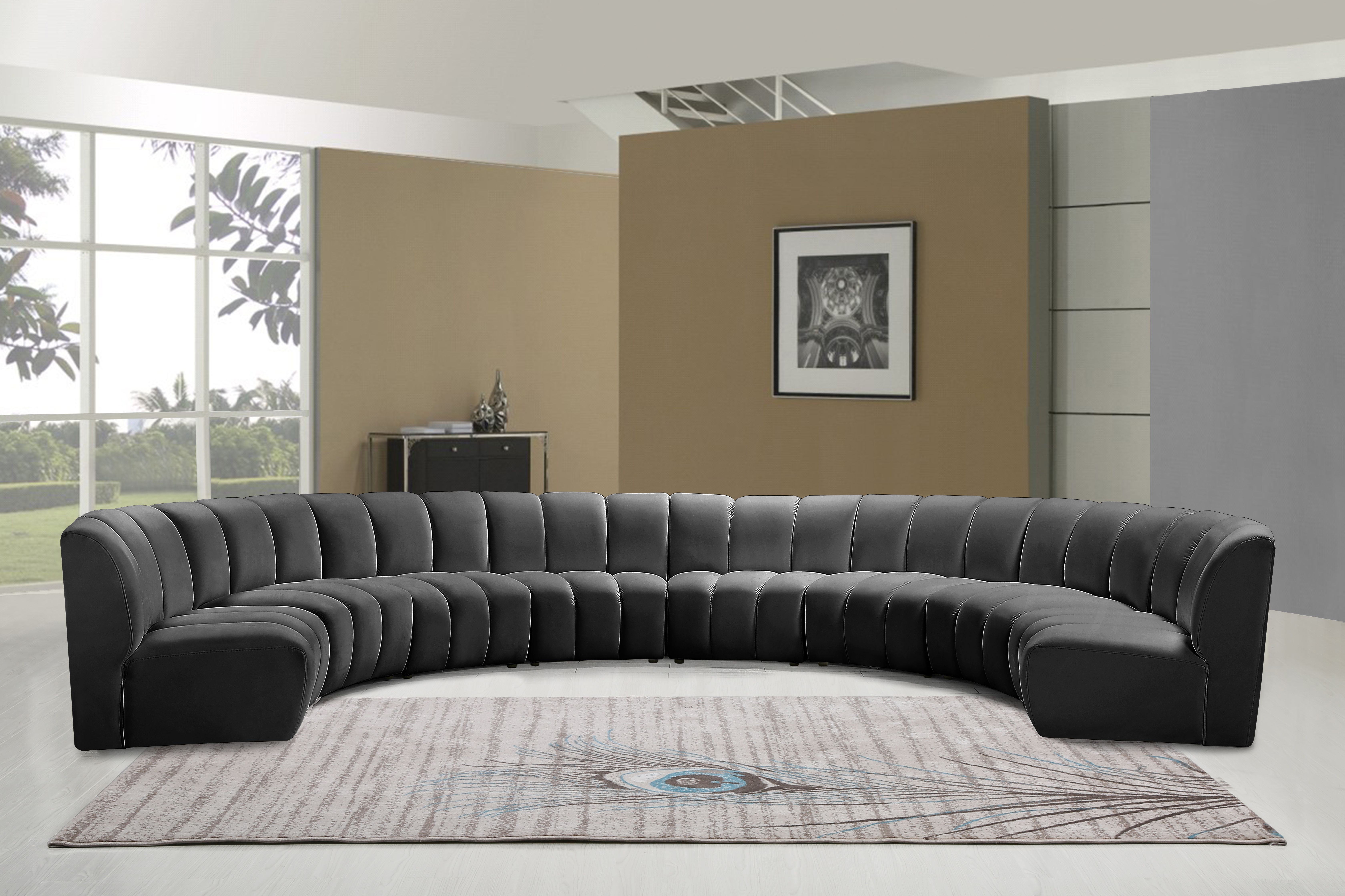 Infinity - 8 Piece Modular Sectional - Gray