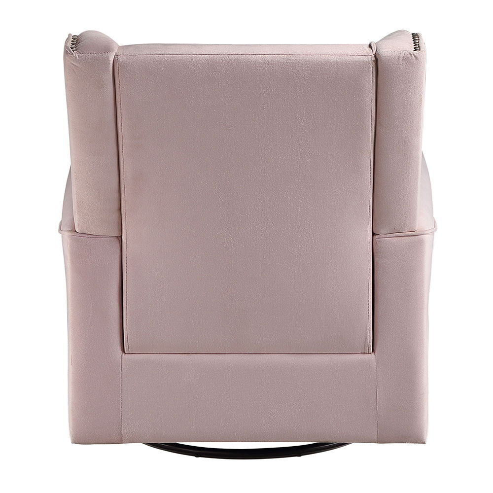 Tamaki - Swivel Chair With Glider - Pink Fabric, pink, view 4