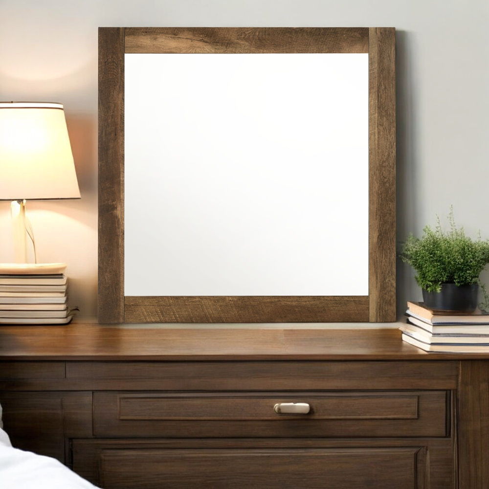 Morales - Mirror - Rustic Oak, light brown, view 4