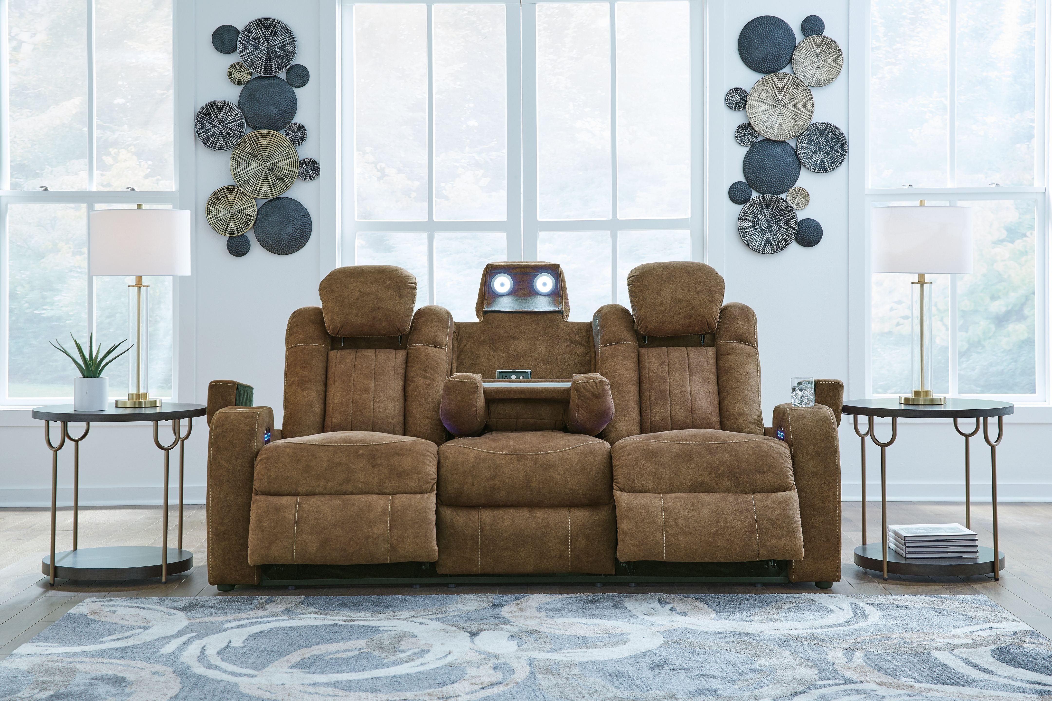 Ashley Furniture Wolfridge - Power Reclining Sofa With Adj Headrest - Brindle - Image 8