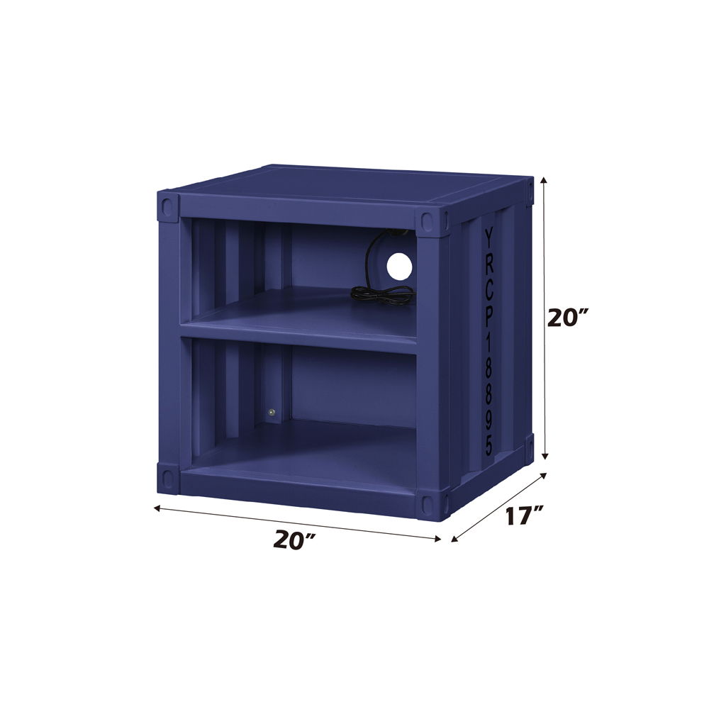 Cargo - Nightstand With USB - Blue, blue, view 6