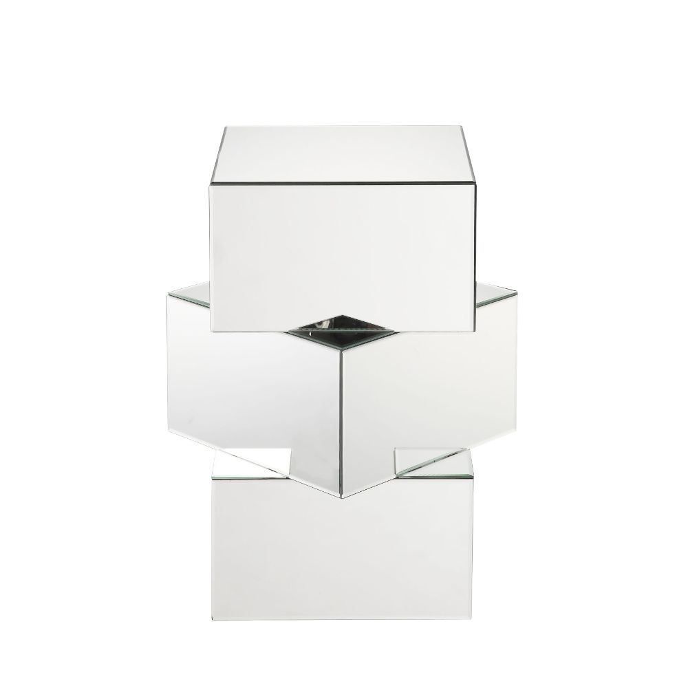 Dominic - 20" End Table - Mirrored, silver, view 5