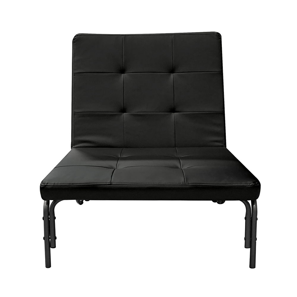 Senon - Adjustable Chair Futon - Silver & Black, black, view 4