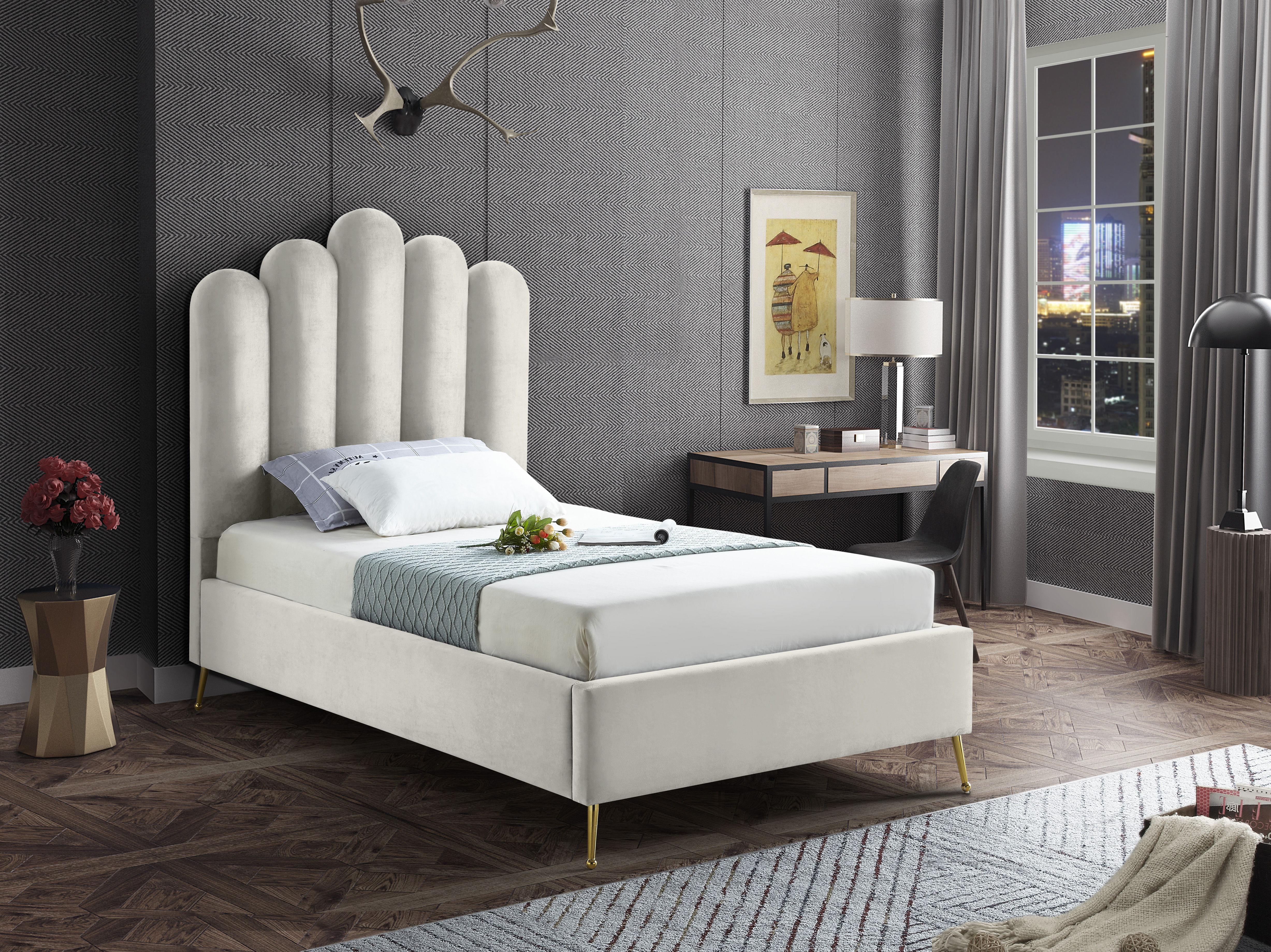 Lily - Twin Bed - Cream