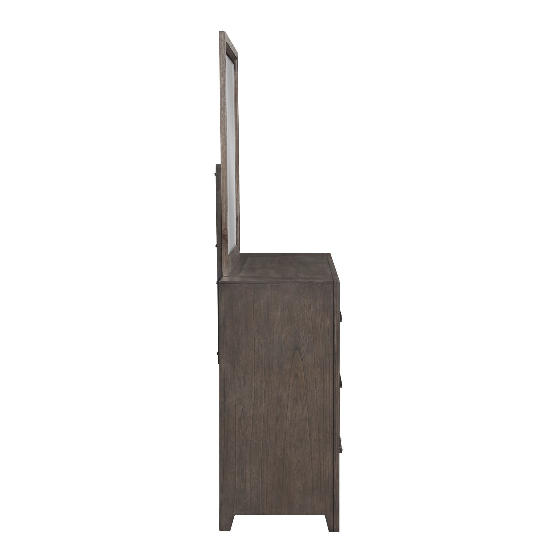 Landon - Mirror - Walnut, dark brown, view 4