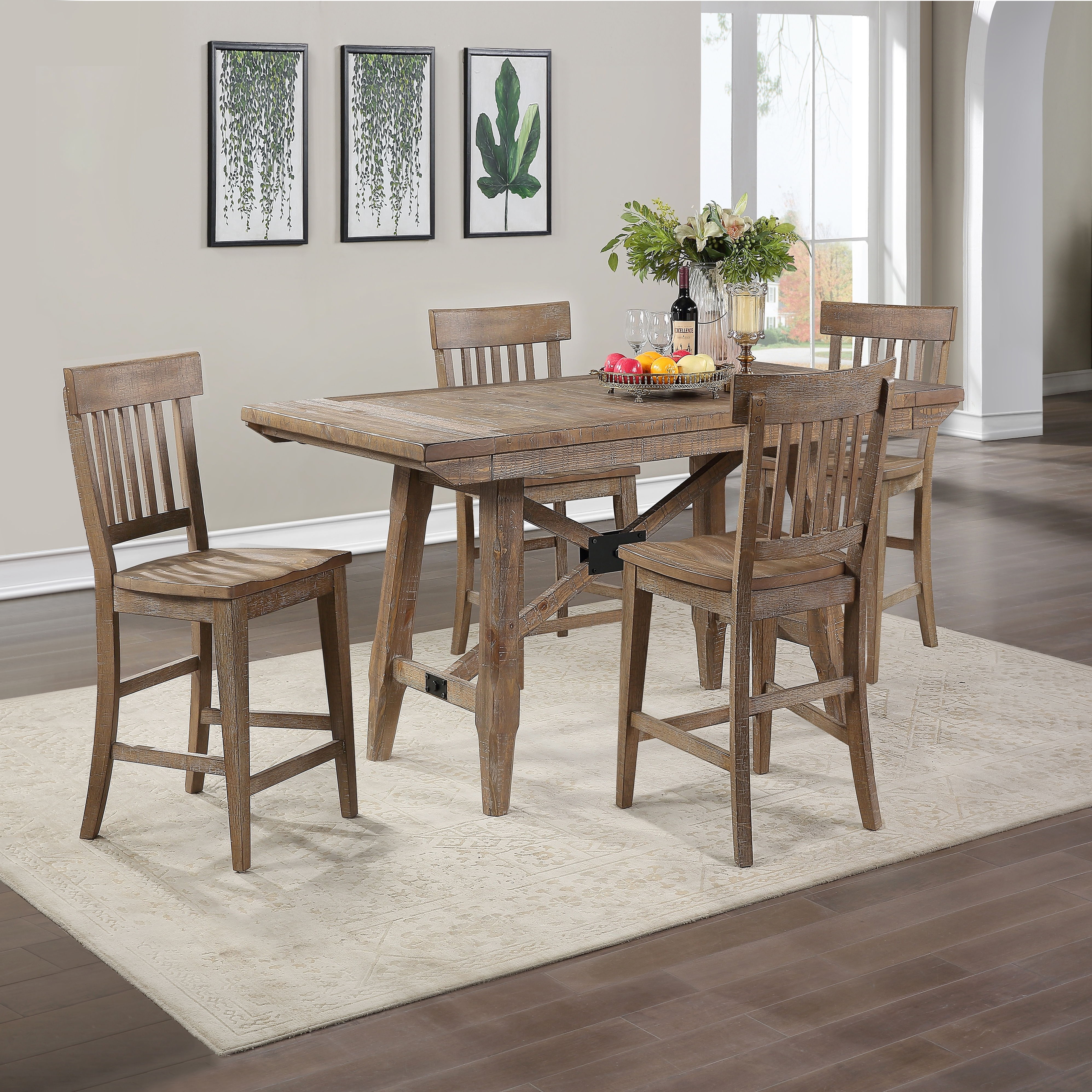 5 Pc · Dining Set With Counter Height Table