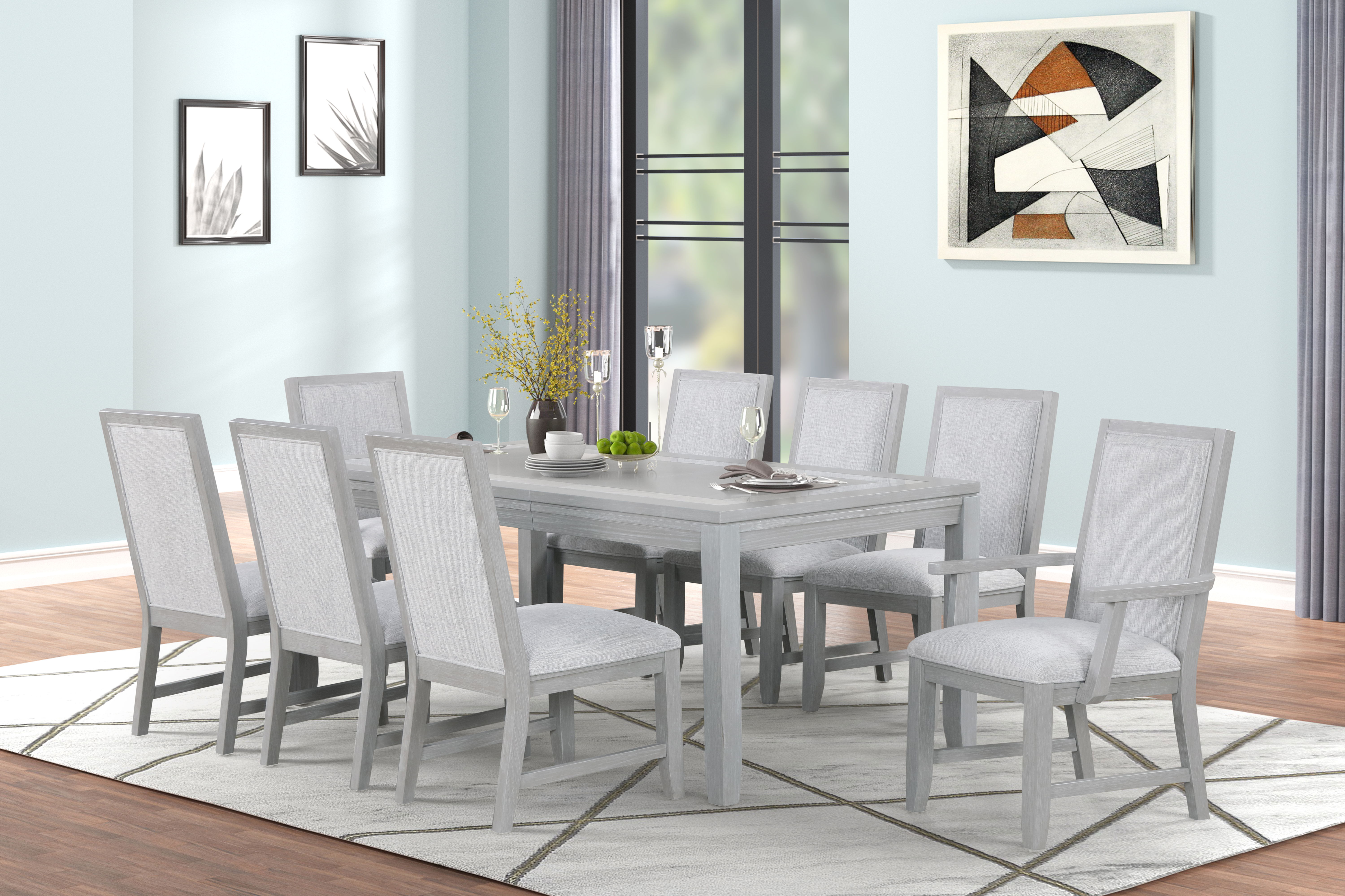 Fiona - Dining Side Chair (Set of 2) - Mist Gray, light gray, view 8