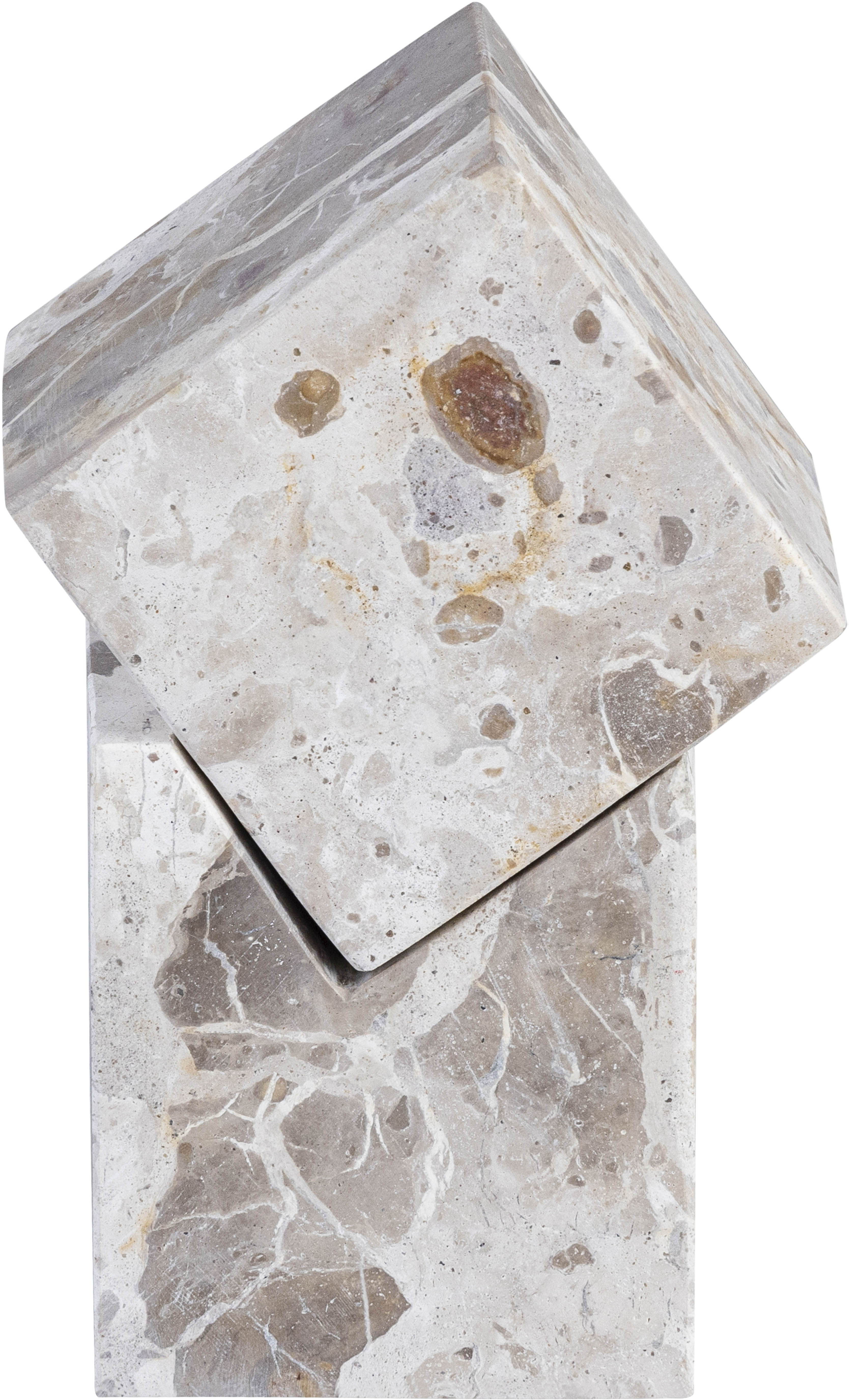 Quad - Marble Decorative Cube - Beige