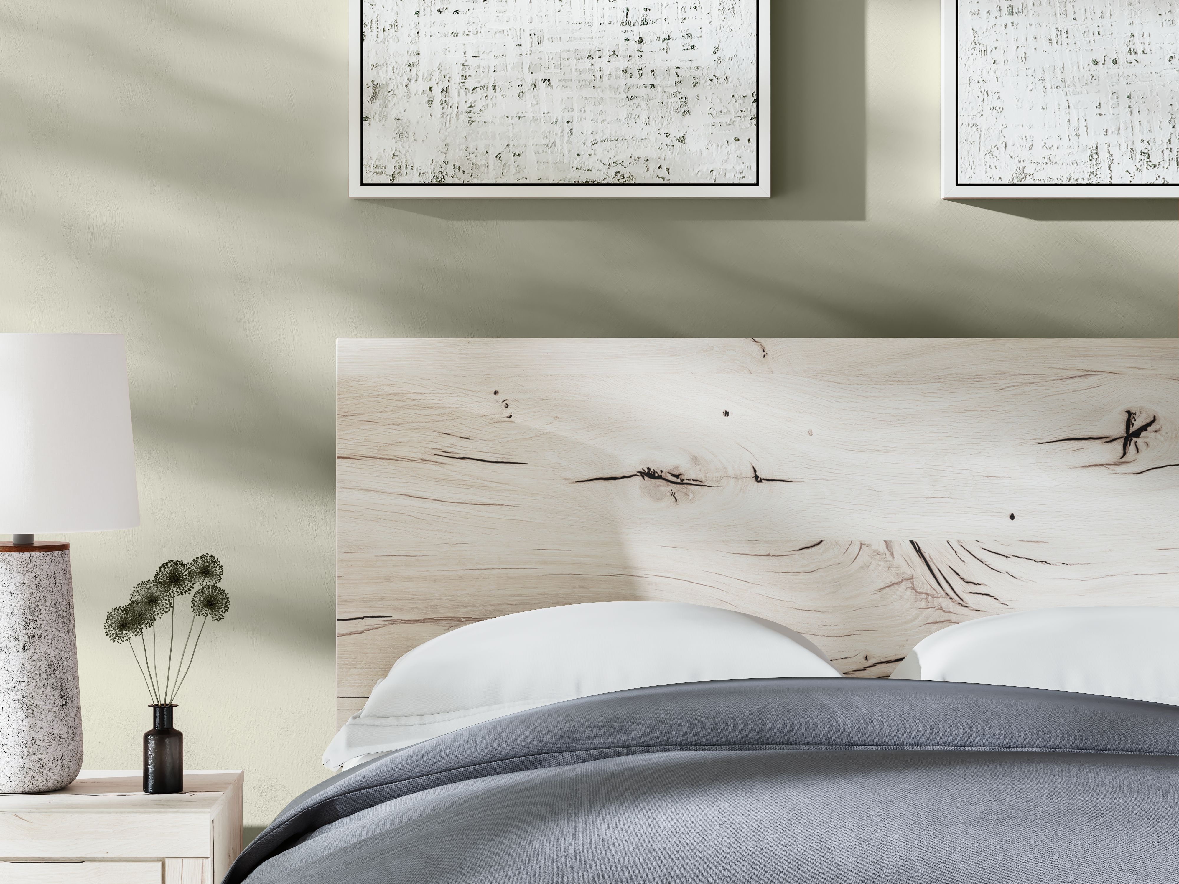 Ashley Furniture Lawroy - Queen Panel Bed - Light Natural - Image 11