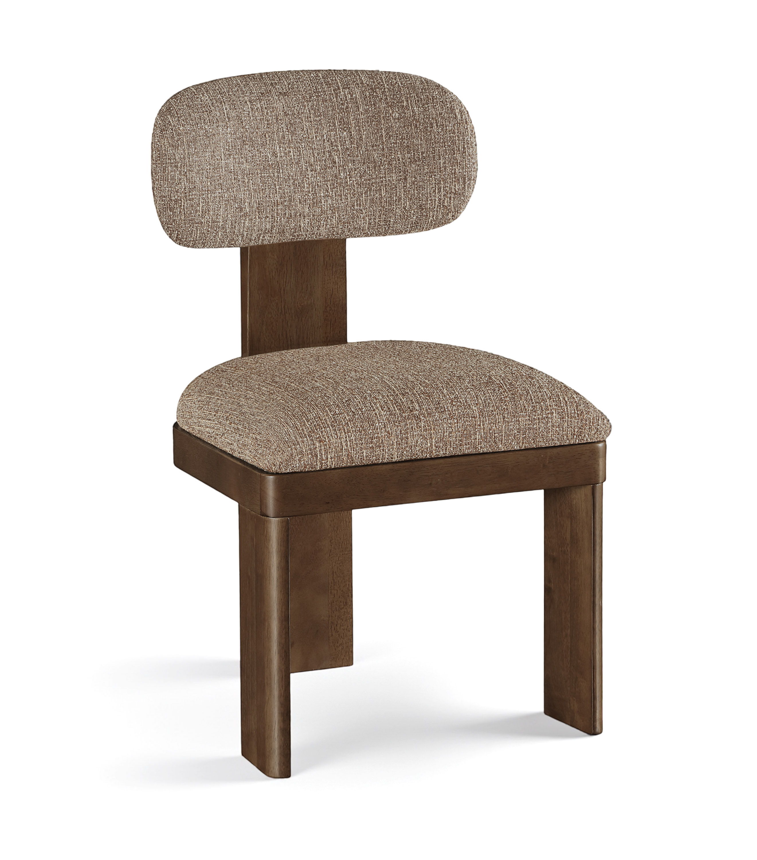 Timbra - Linen Textured Fabric Upholstered Dining Chair (Set of 2) - Brown