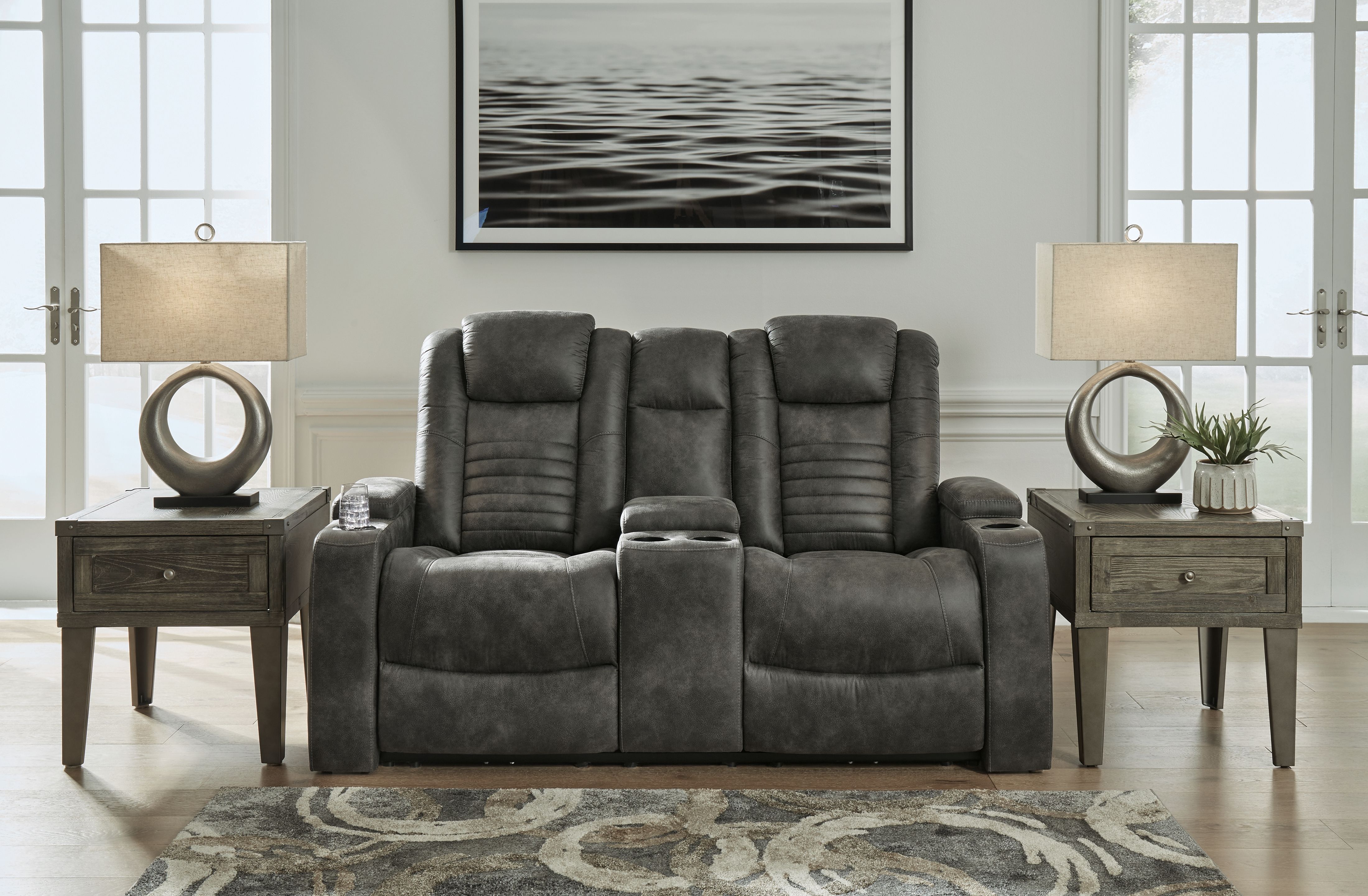 Ashley turbulance cheap power reclining sofa