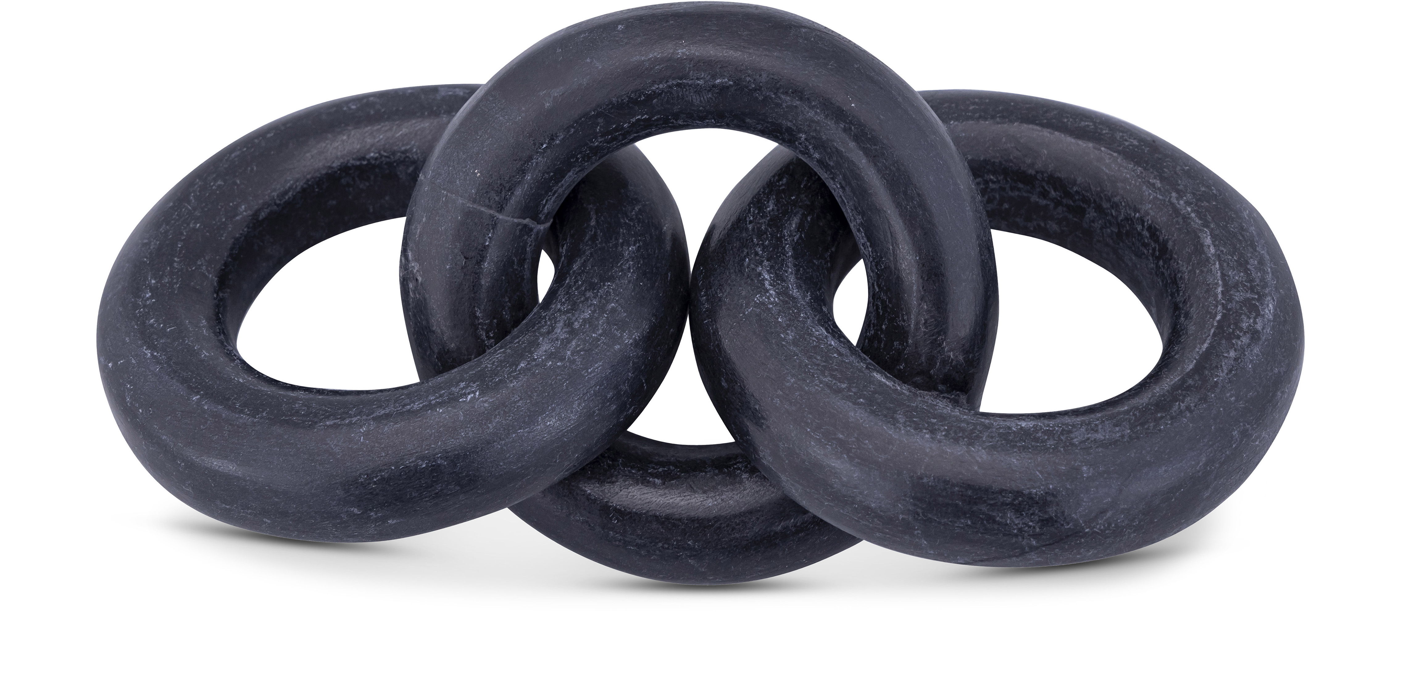 Rings - Marble Decorative Chain Links - Black