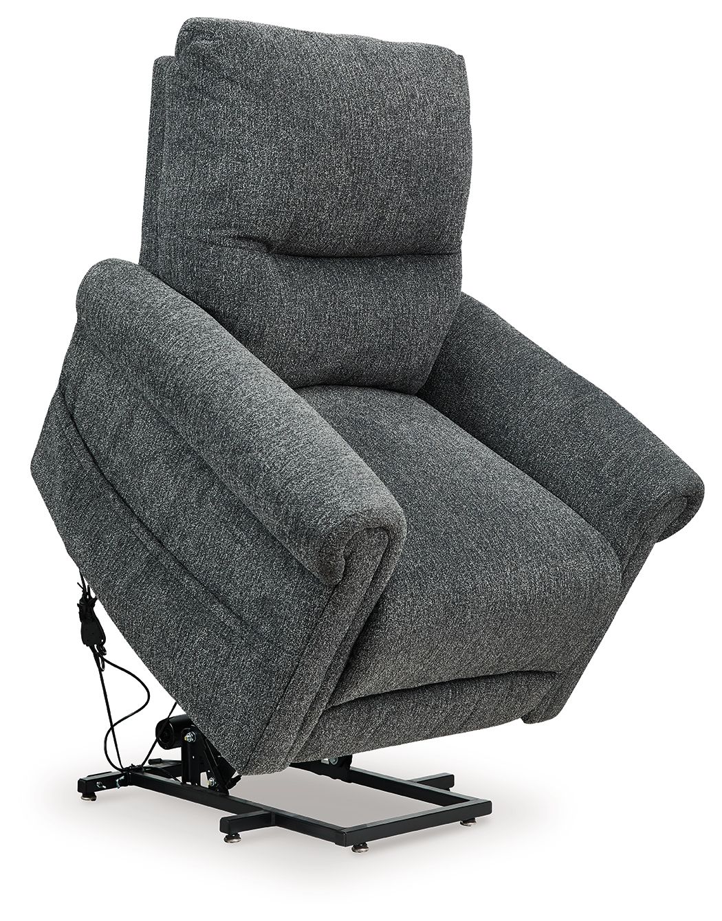 Ashley Furniture Aureta - Power Lift Recliner - Charcoal - Image 5