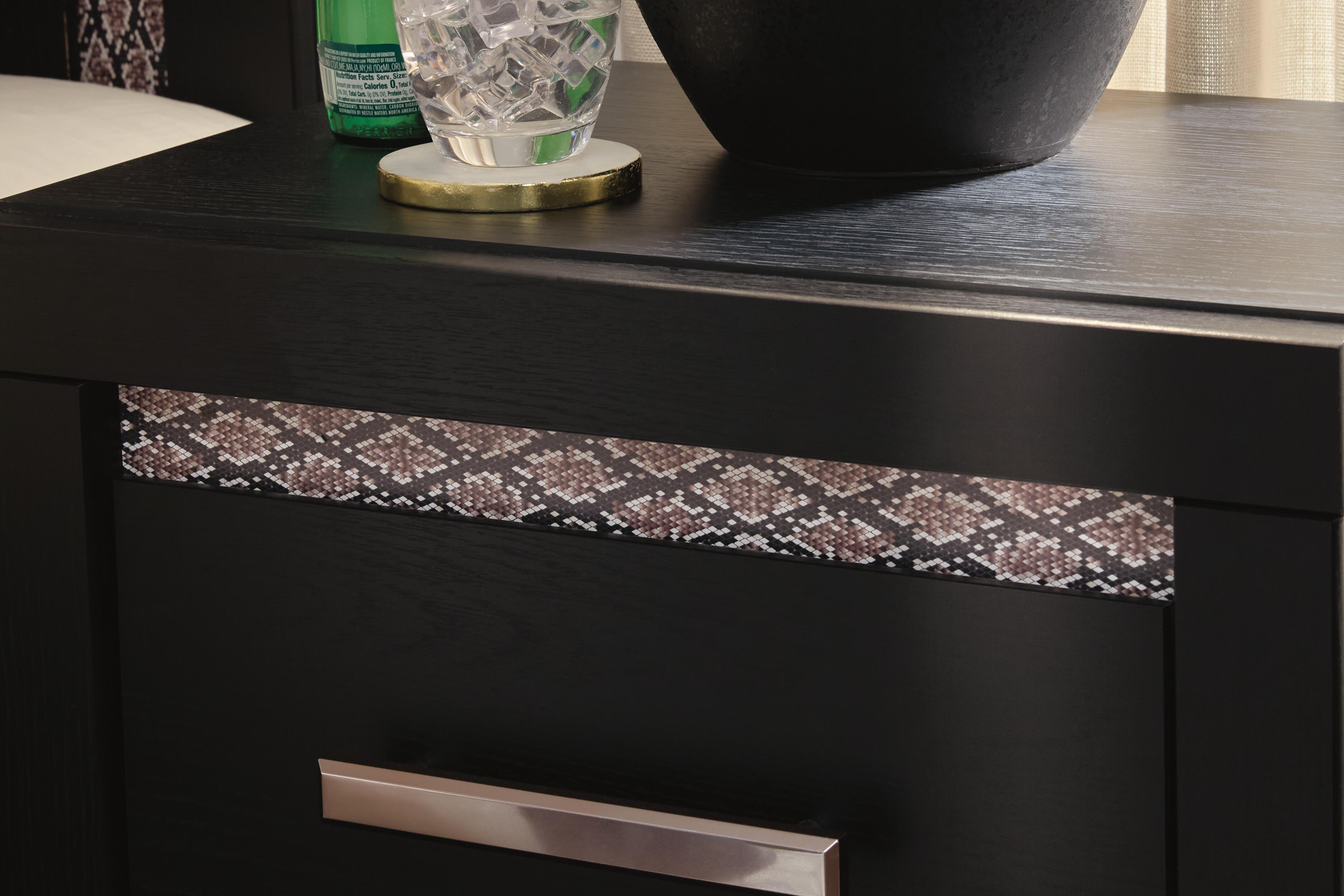 Ashley Furniture Shoralli - Two Drawer Night Stand - Black - Image 6