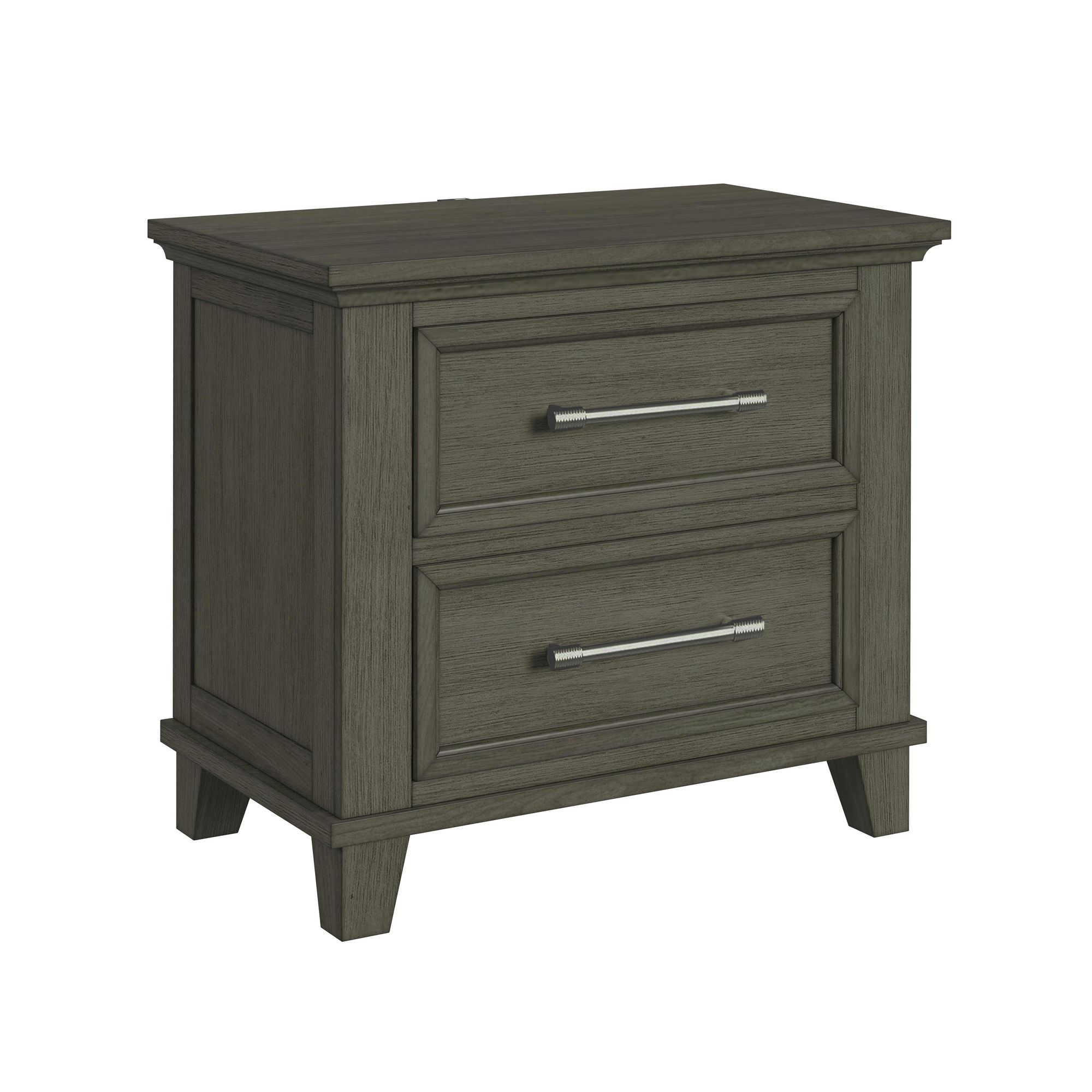Canterbury - Full 3 Piece Bedroom Set With 2 Nightstands - Gray