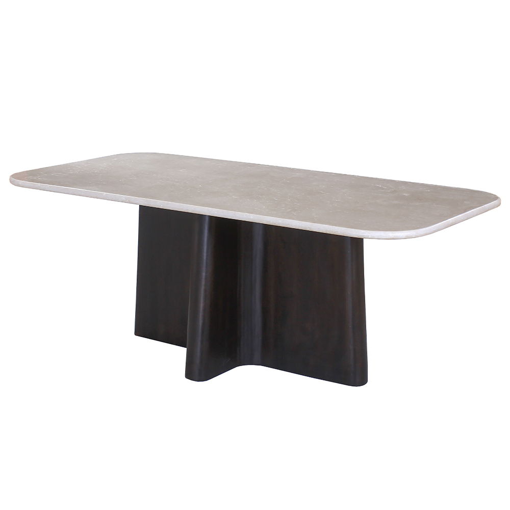 Jacory - Dining Table With Bottocino Marble Top - Espresso, dark brown, view 3