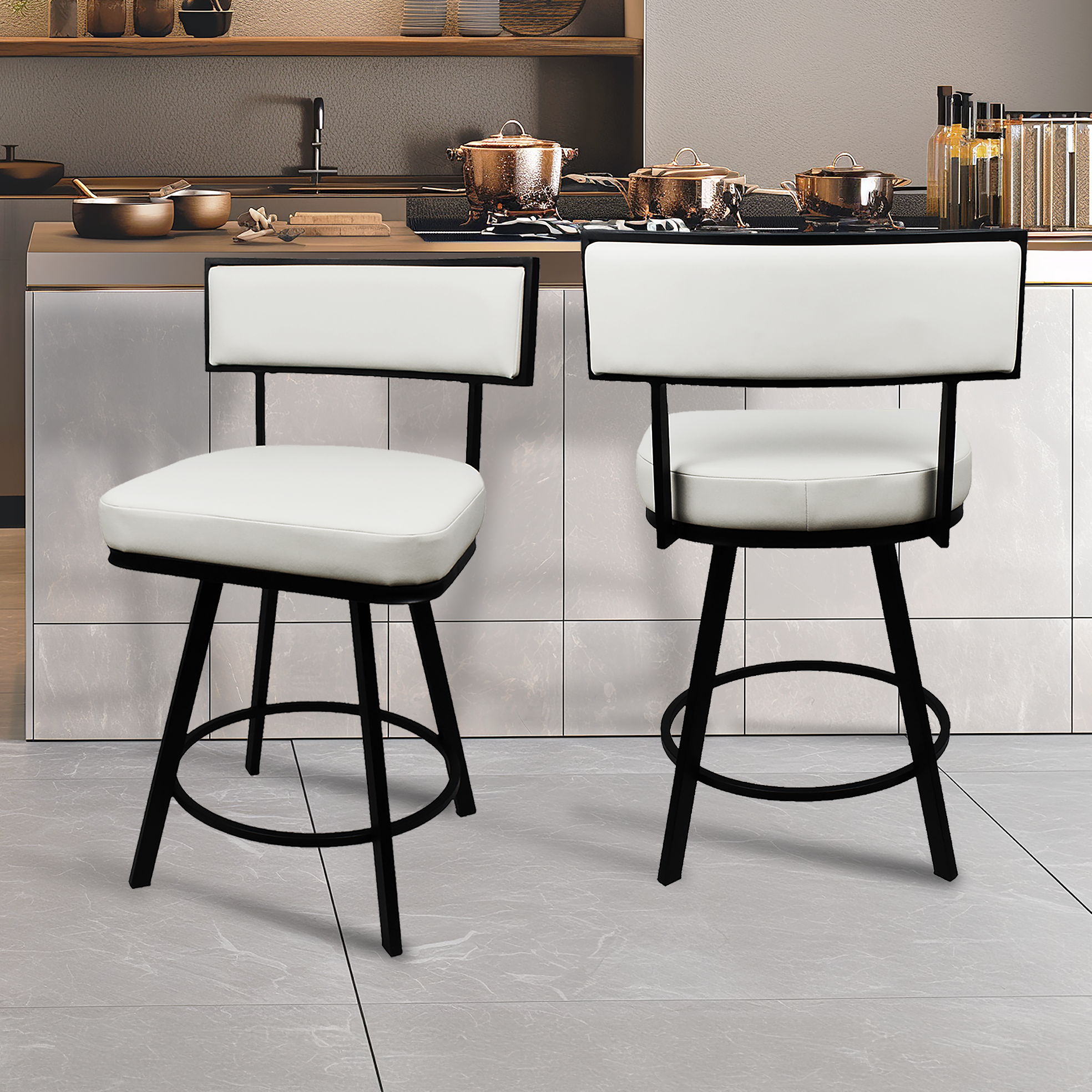 Zenon - Counter Chair - White