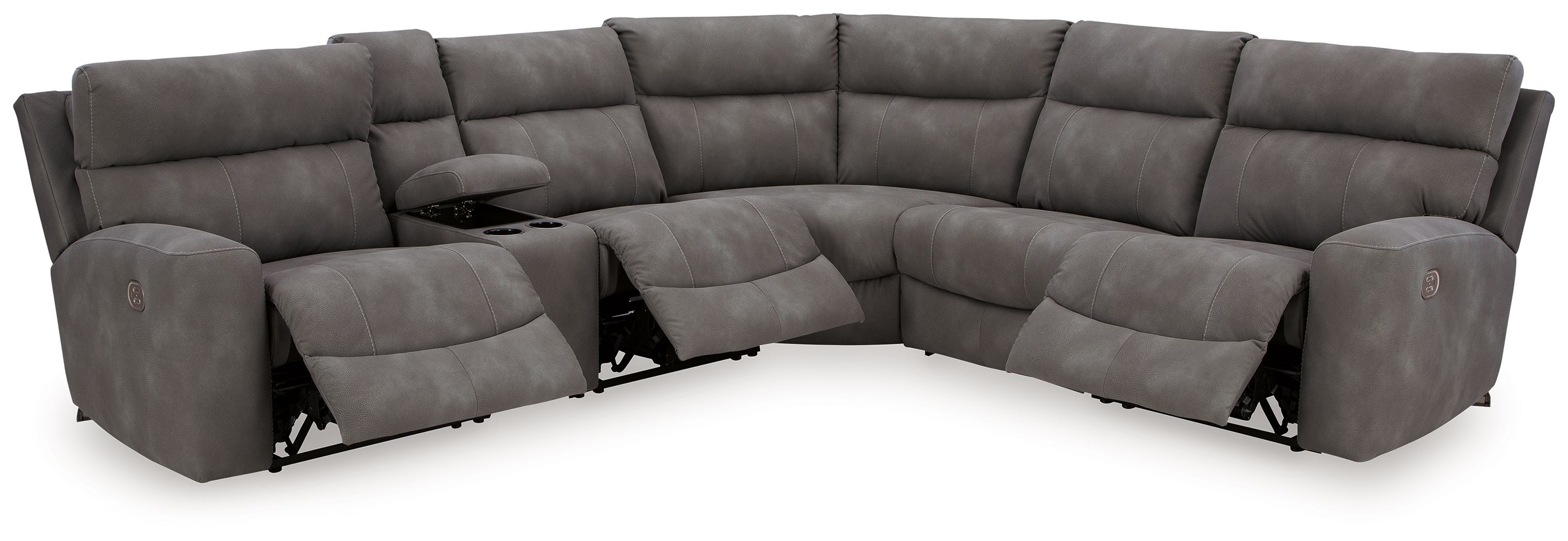 Ashley Furniture Next-Gen Durapella - 6-Piece Power Reclining Sectional - Slate - Image 6