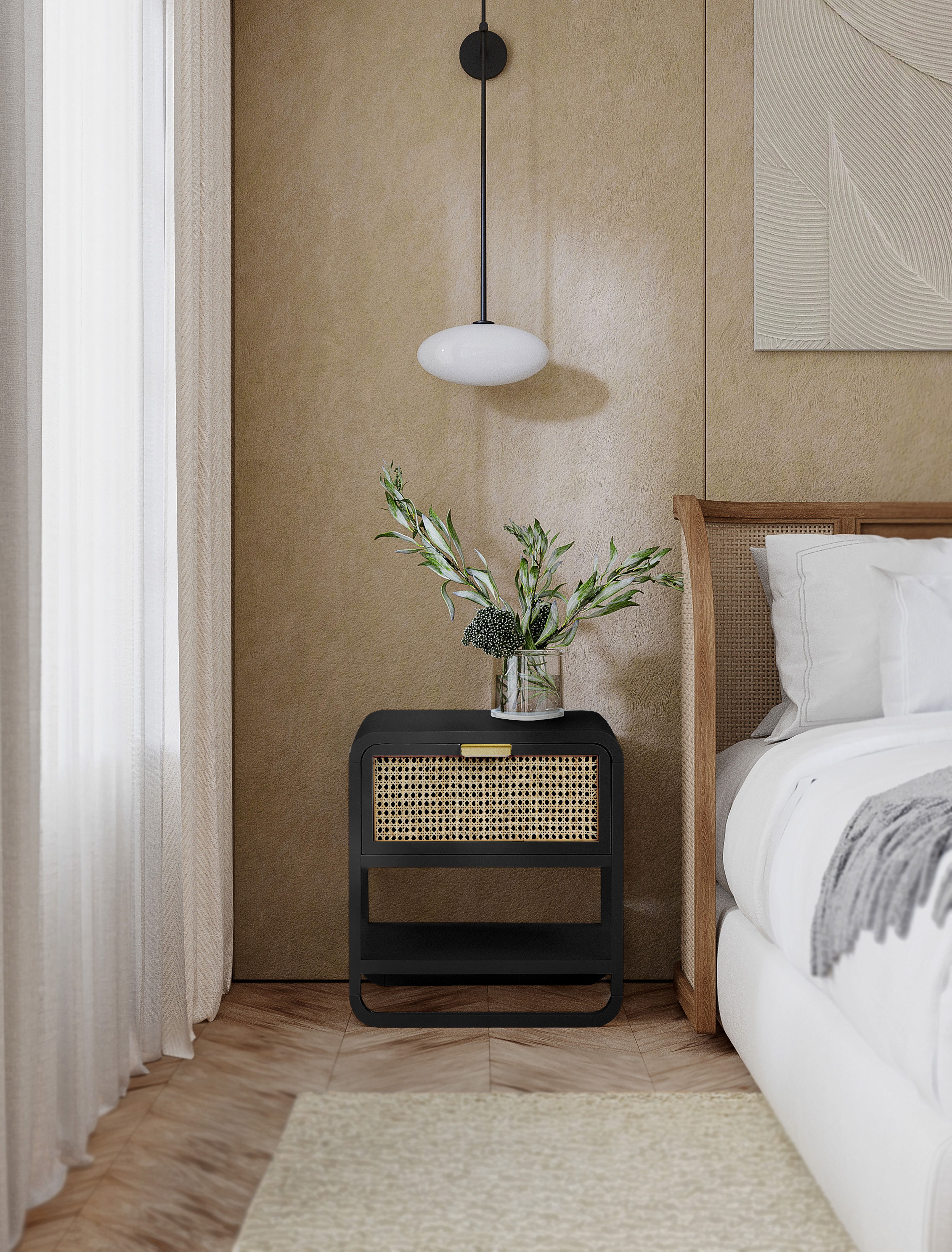 Sage - Night Stand - Black