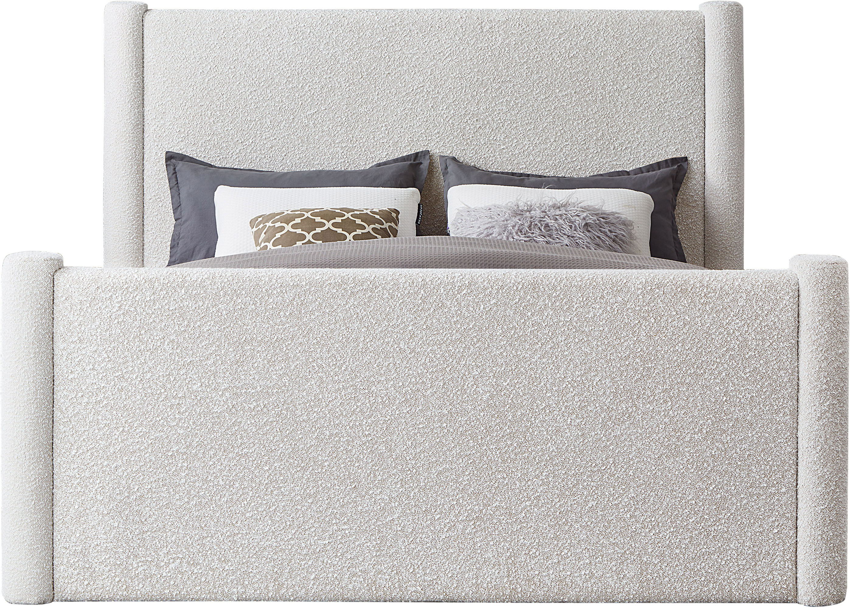 Elias - Boucle King Bed - Cream