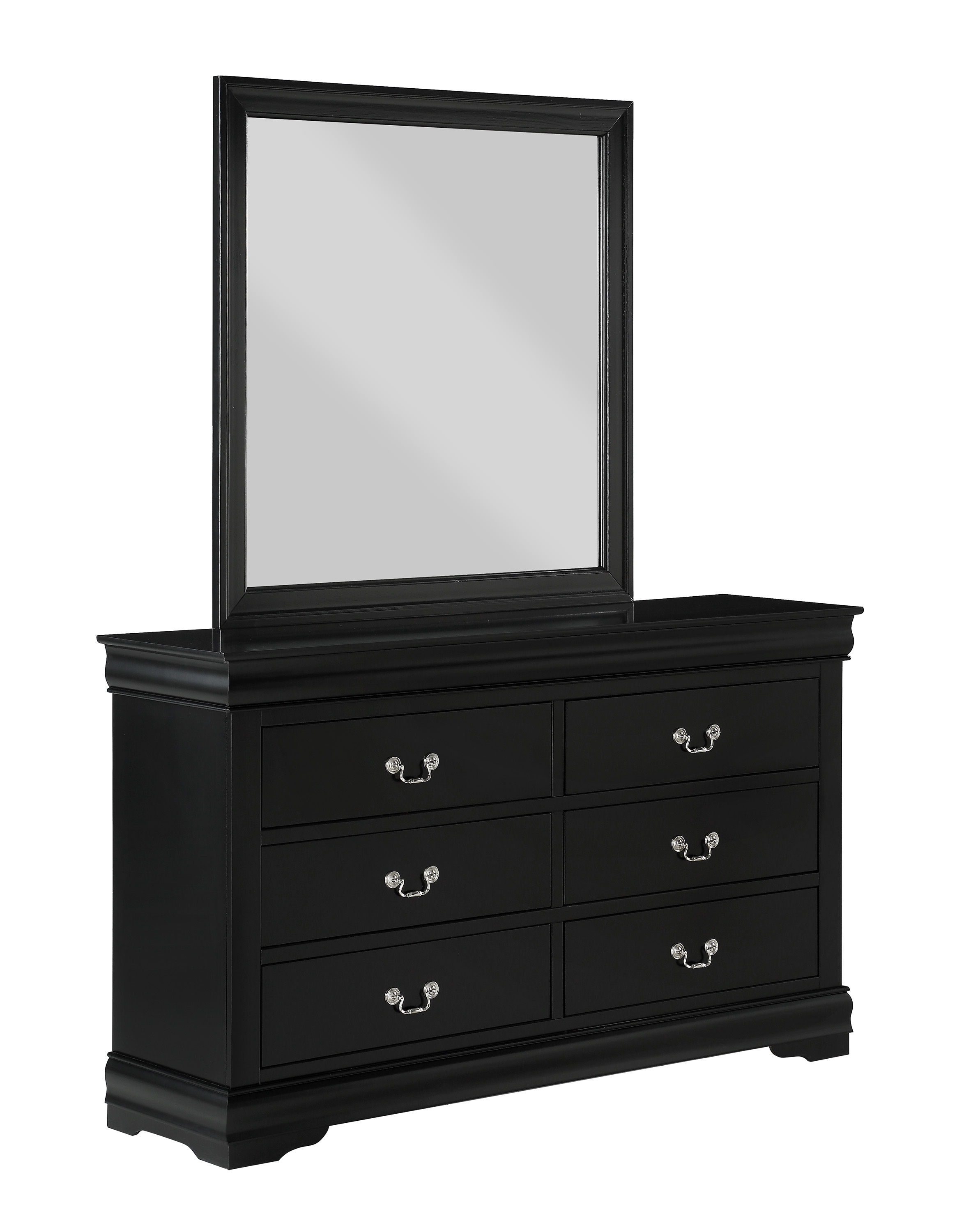 Louis Philip - Dresser & Mirror - Black Image