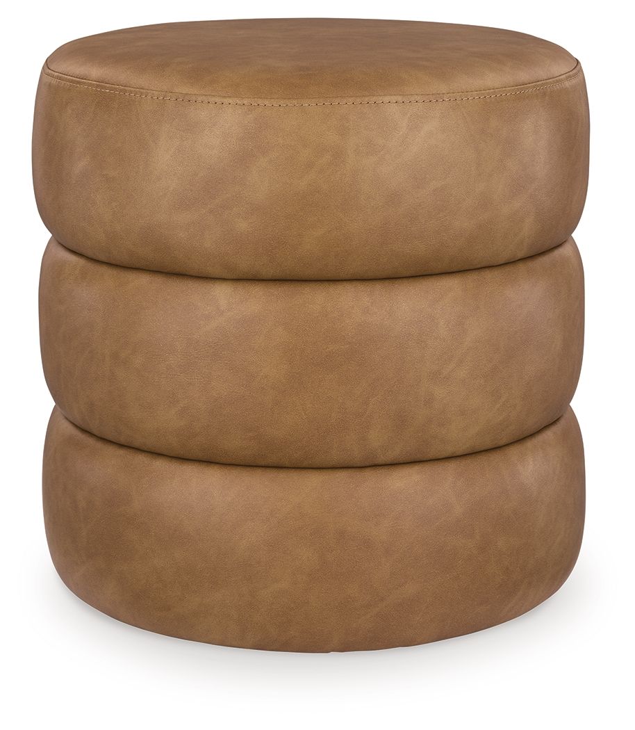 Ummi - Swivel Accent Ottoman - Caramel
